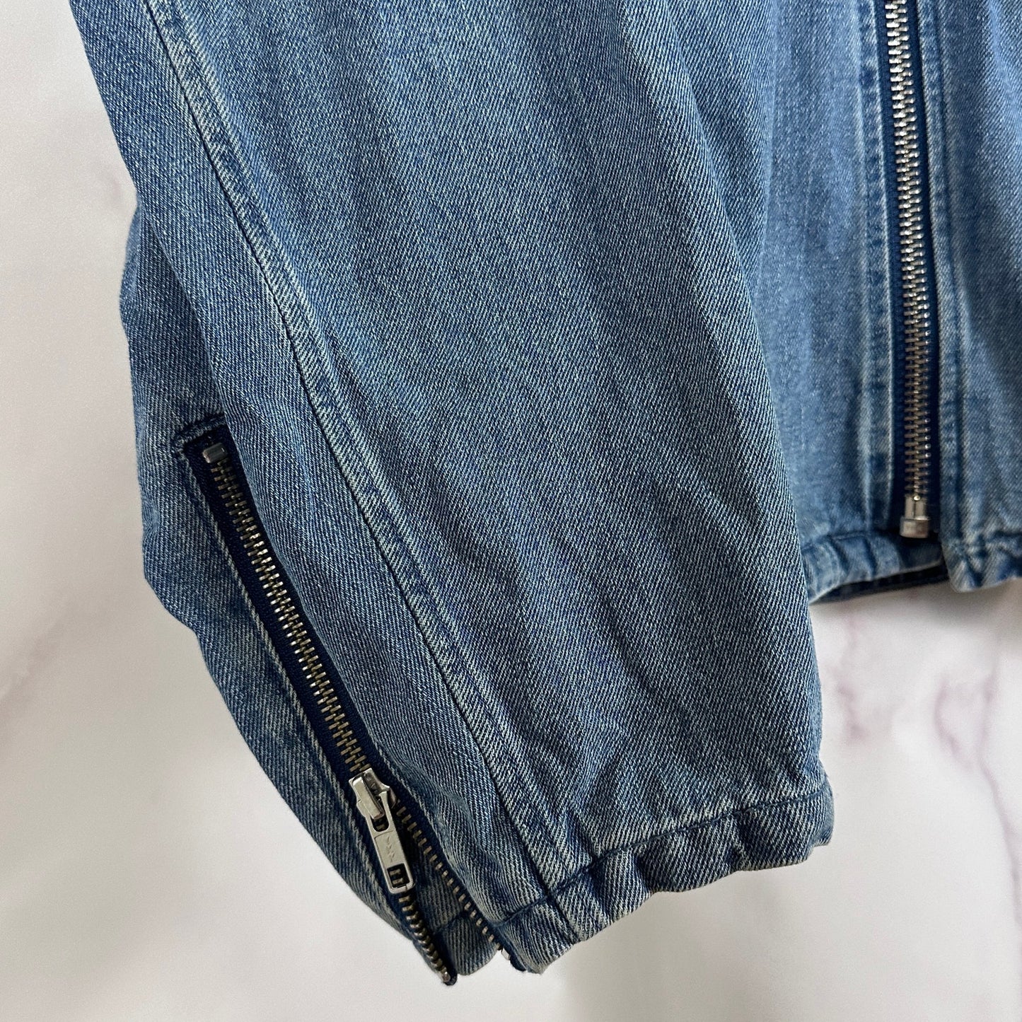 Beams Light Wash Moto Denim Jacket