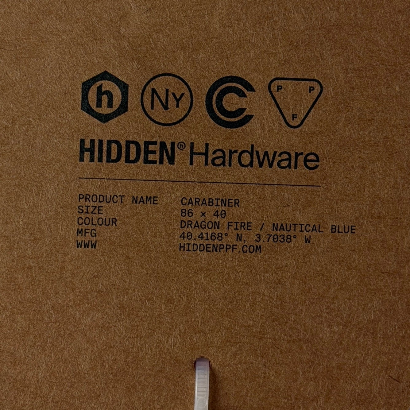 Hidden NY Orange Locking Carabiner