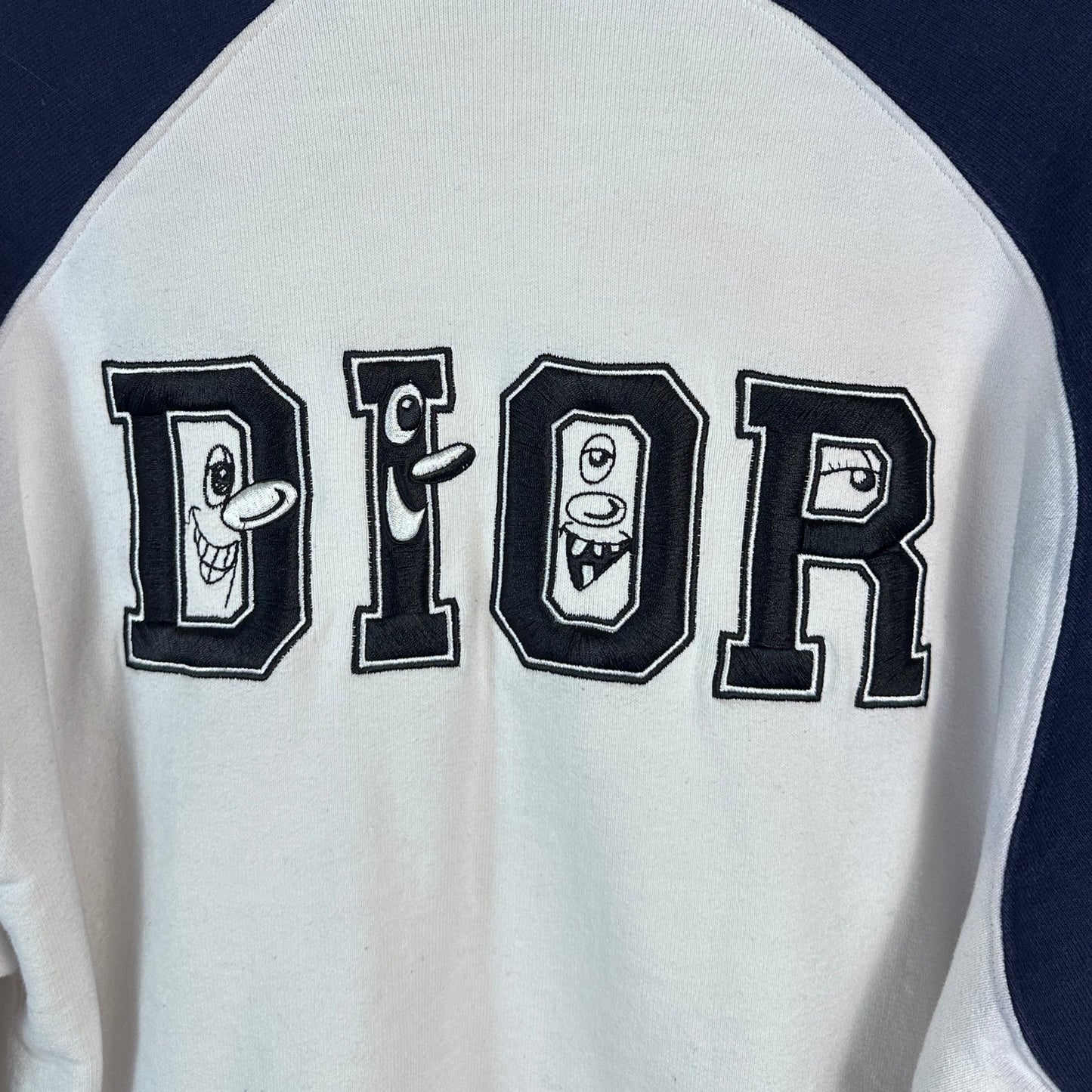 Dior x Kenny Scharf White/Navy Zip-Up Sweatshirt