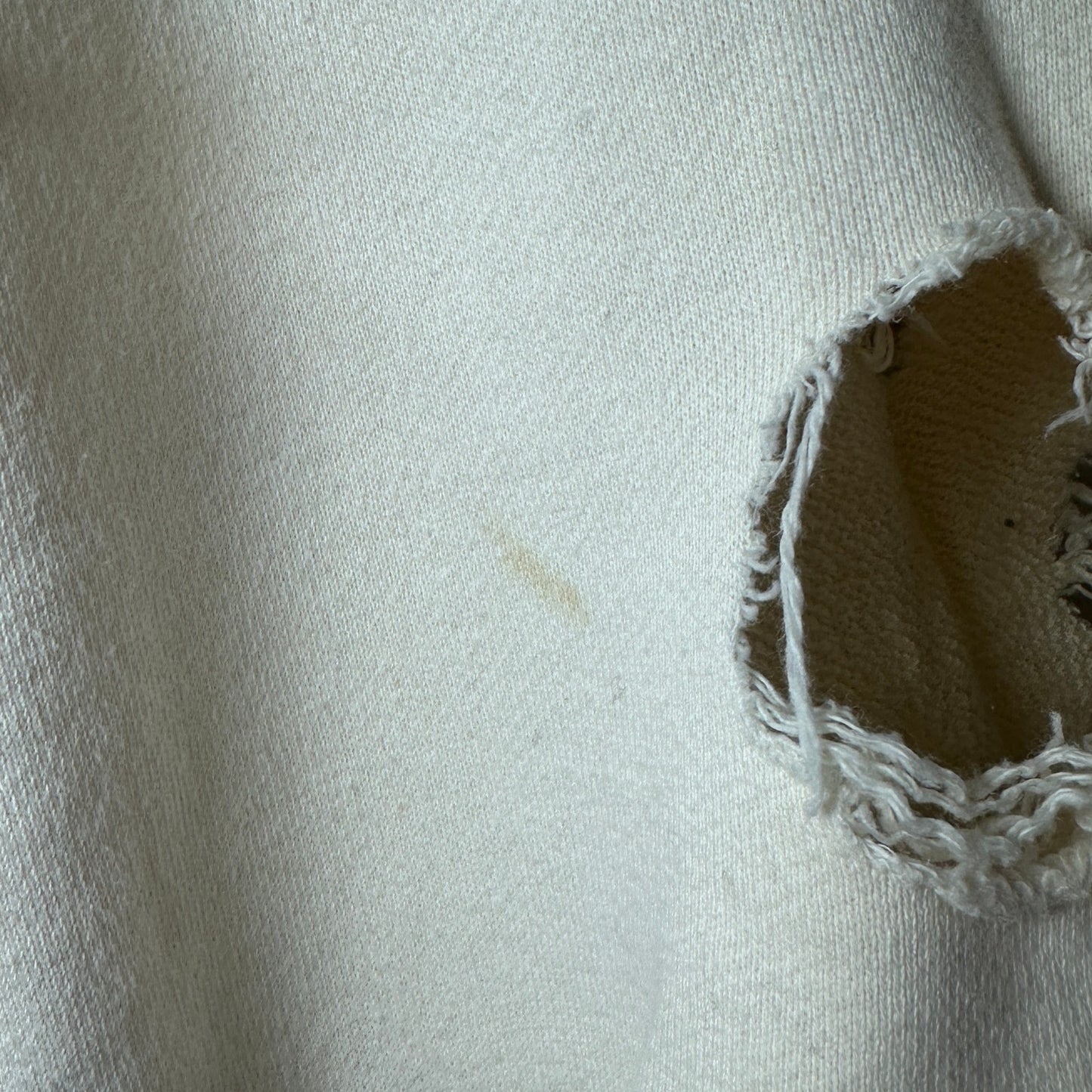 Anglasad Thrashed Cream Half-Zip Hoodie