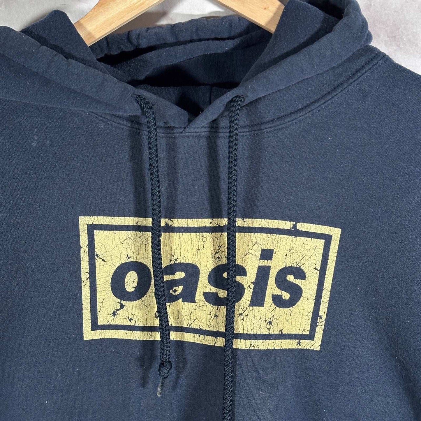 Oasis Y2K Navy Box Logo Hoodie