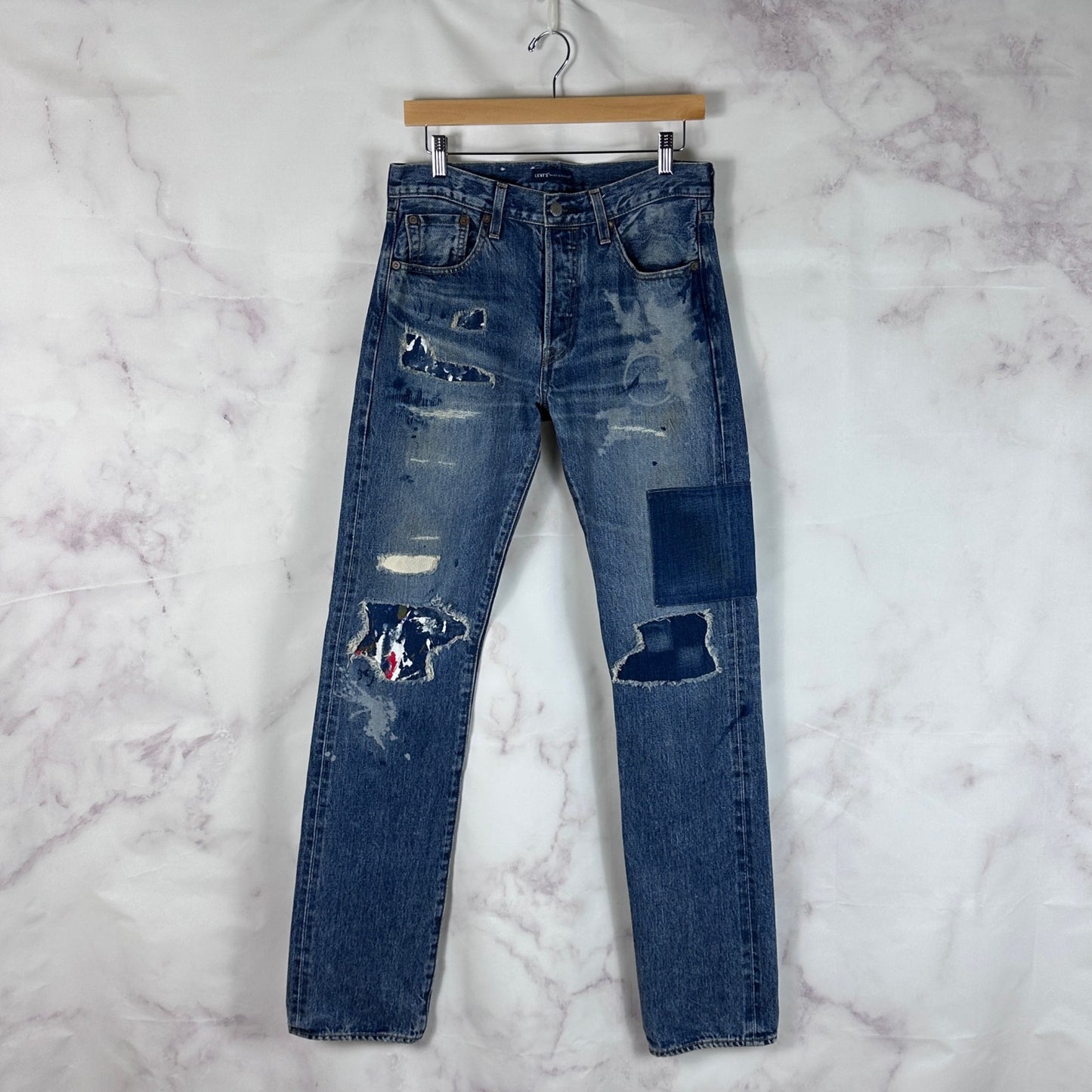 Levi’s Made & Crafted Selvedge Patchwork Repaired 501 Denim