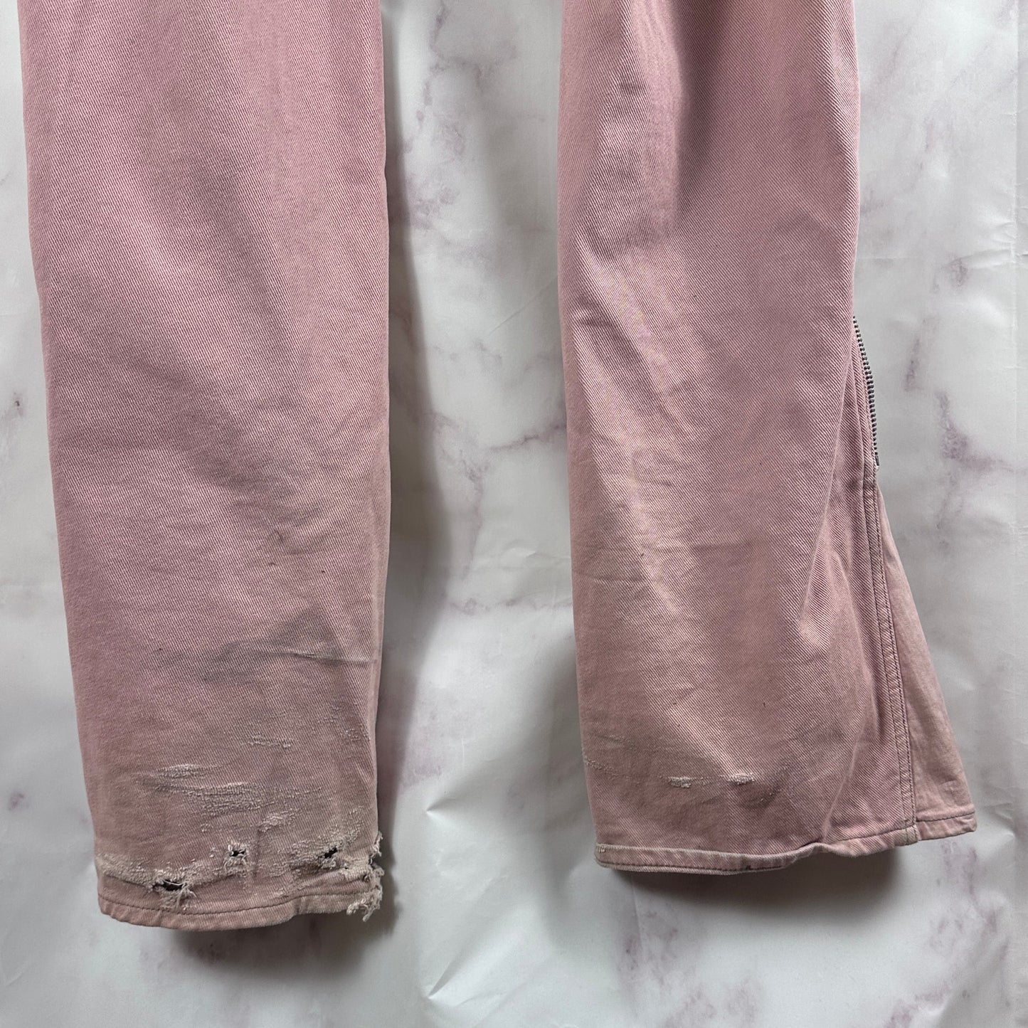 Rick Owens DRKSHDW S/S23 Edfu Bolan Banana Cut Faded Pink Denim