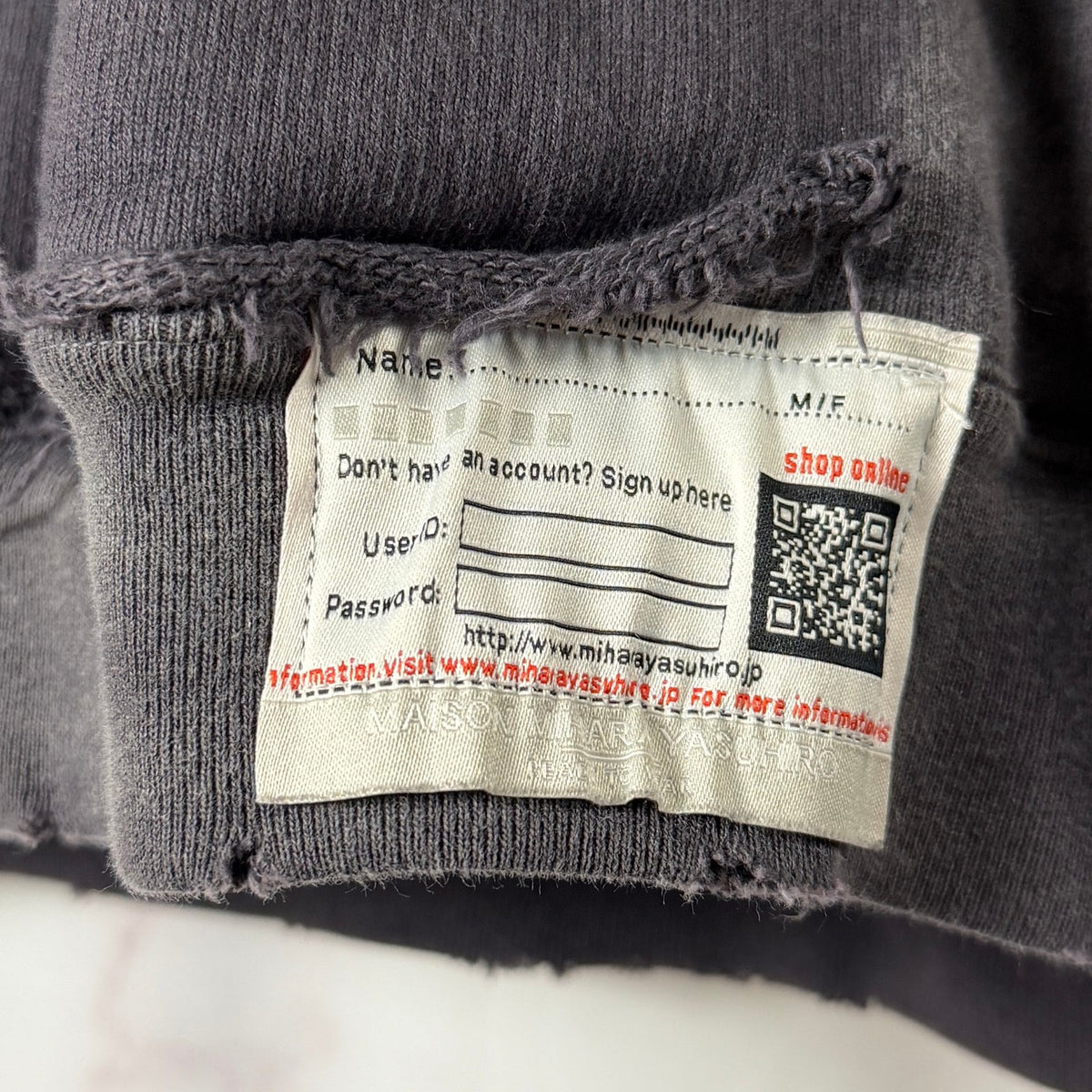 Maison Mihara Yasuhiro Sun Faded Distressed Hoodie