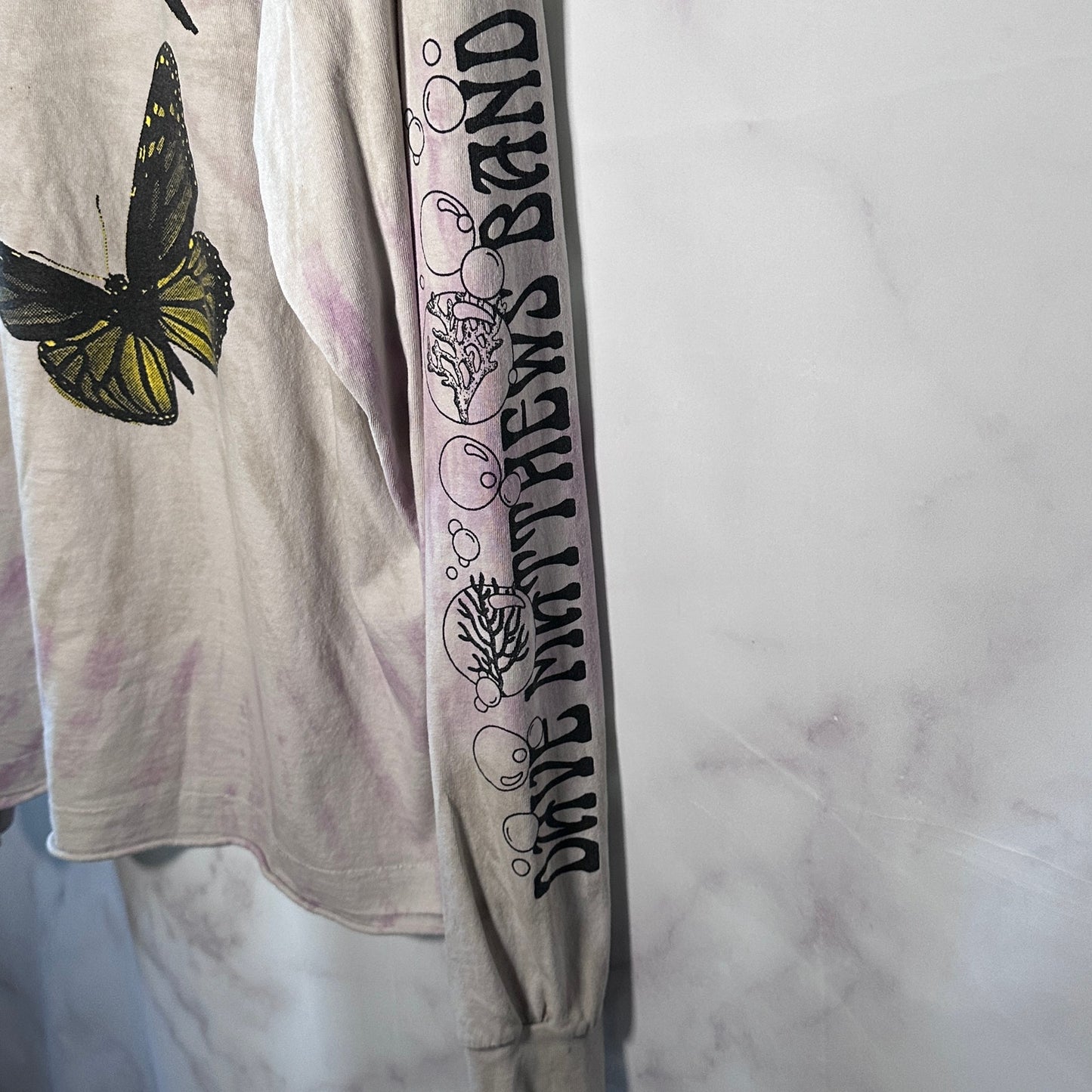 Online Ceramics Dave Matthews Band Tie Dye Ocean & Butterfly Tour Longsleeve