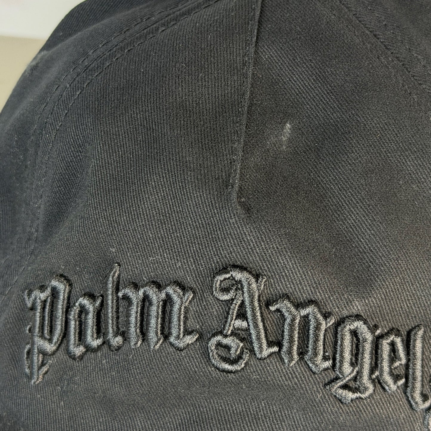 Palm Angels Black Embroidered Logo Baseball Cap