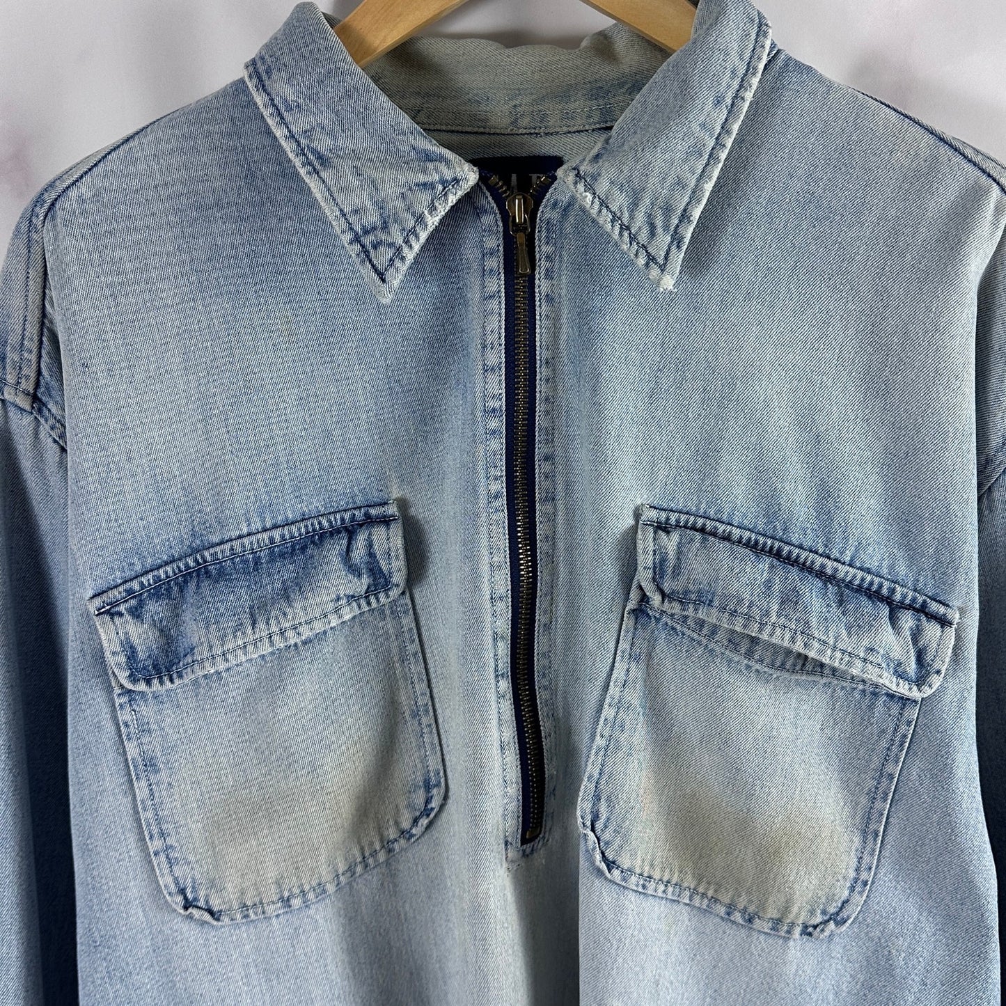 Vintage Gap Sean Wotherspoon Denim 1/2-Zip Shirt