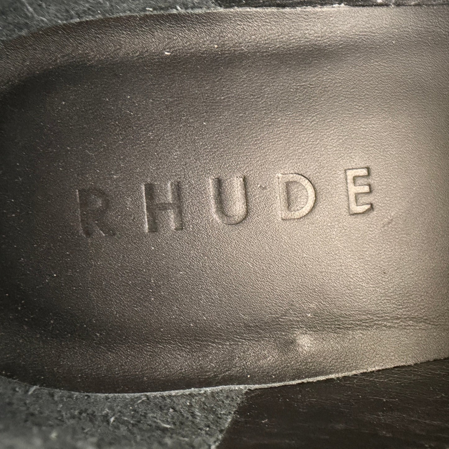 Rhude Crocodile Lug Black Loafer