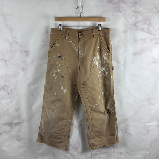 Vintage Carhartt Double Knee Tan Cropped Carpenter Pants