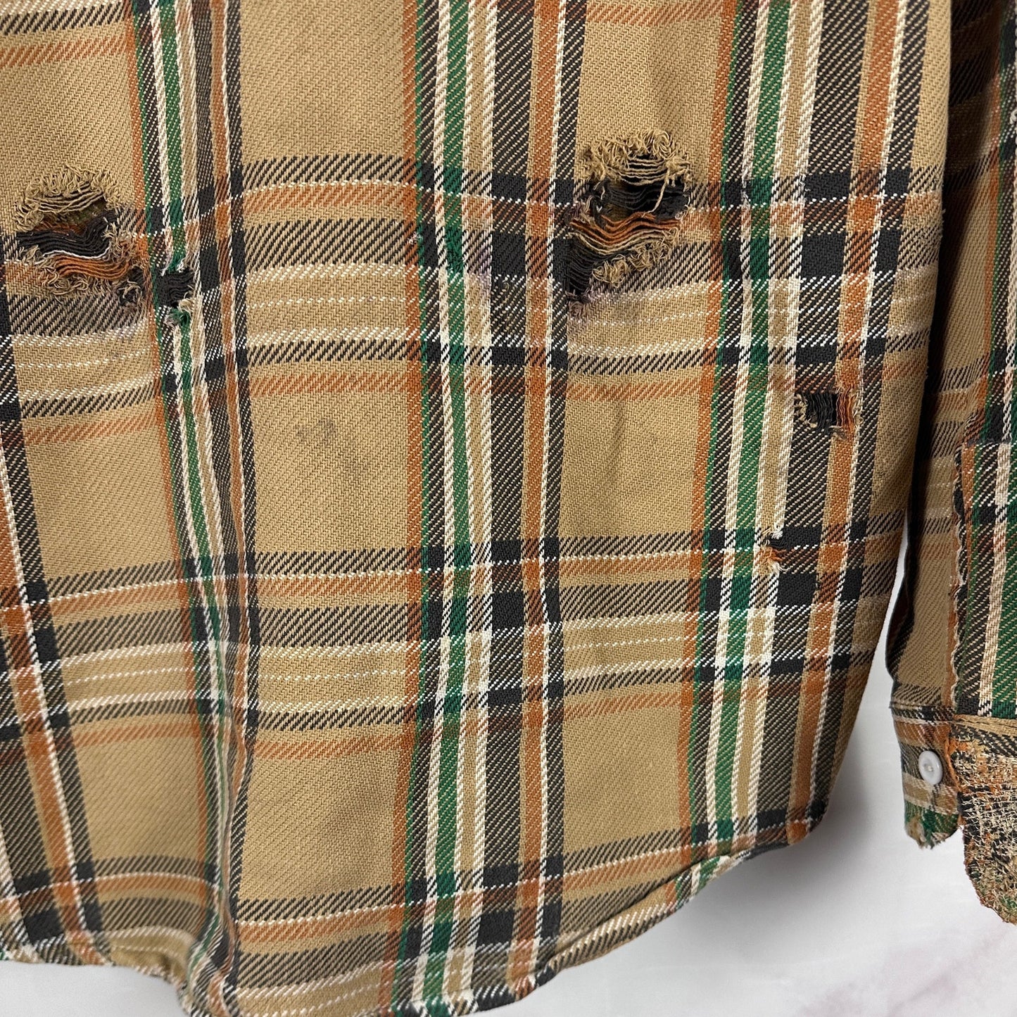 Vintage Boro Repaired & Distressed Flannel