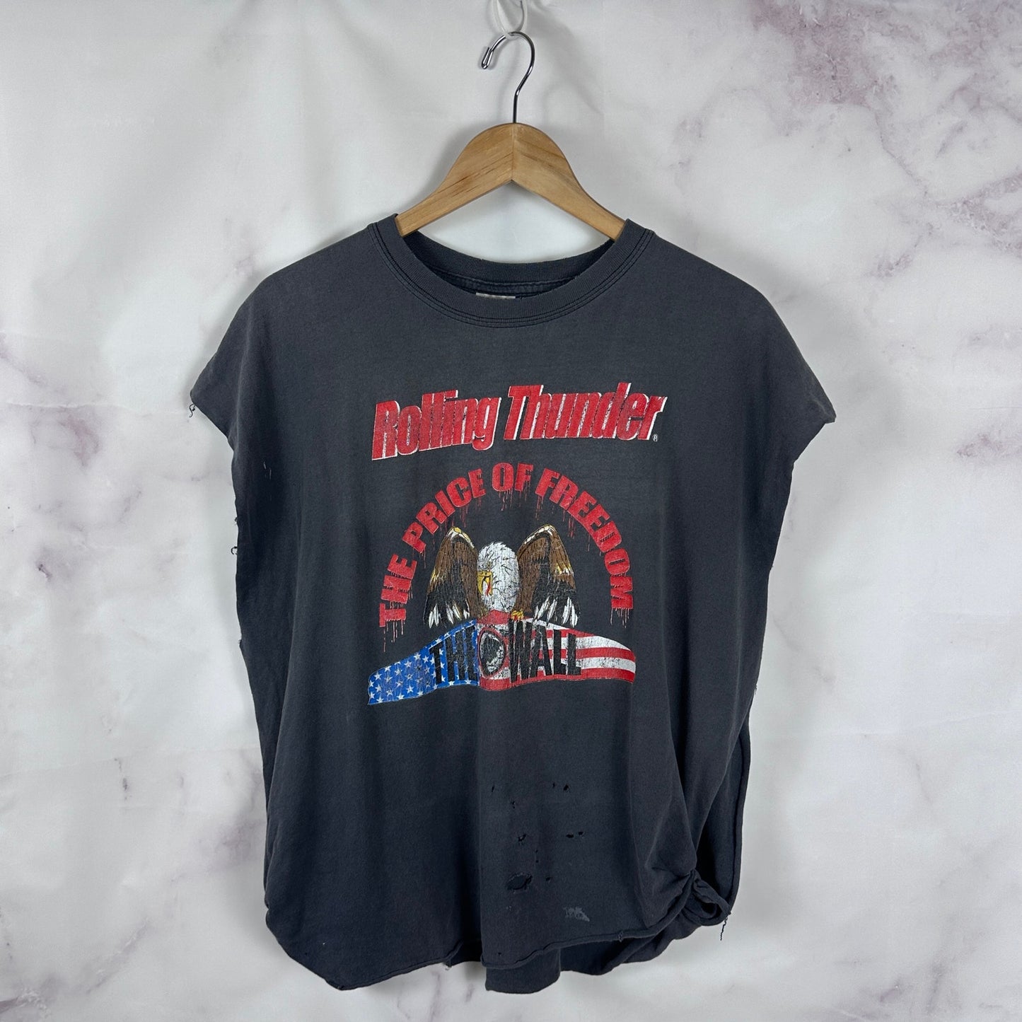 Vintage Rolling Thunder Bald Eagle Cutoff Tee