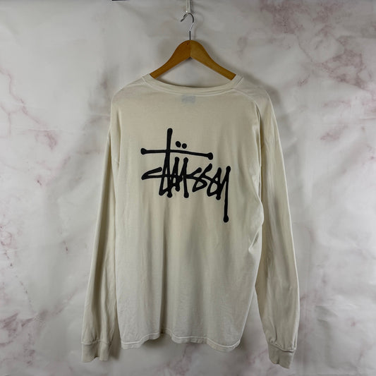 Stussy White Logo Longsleeve