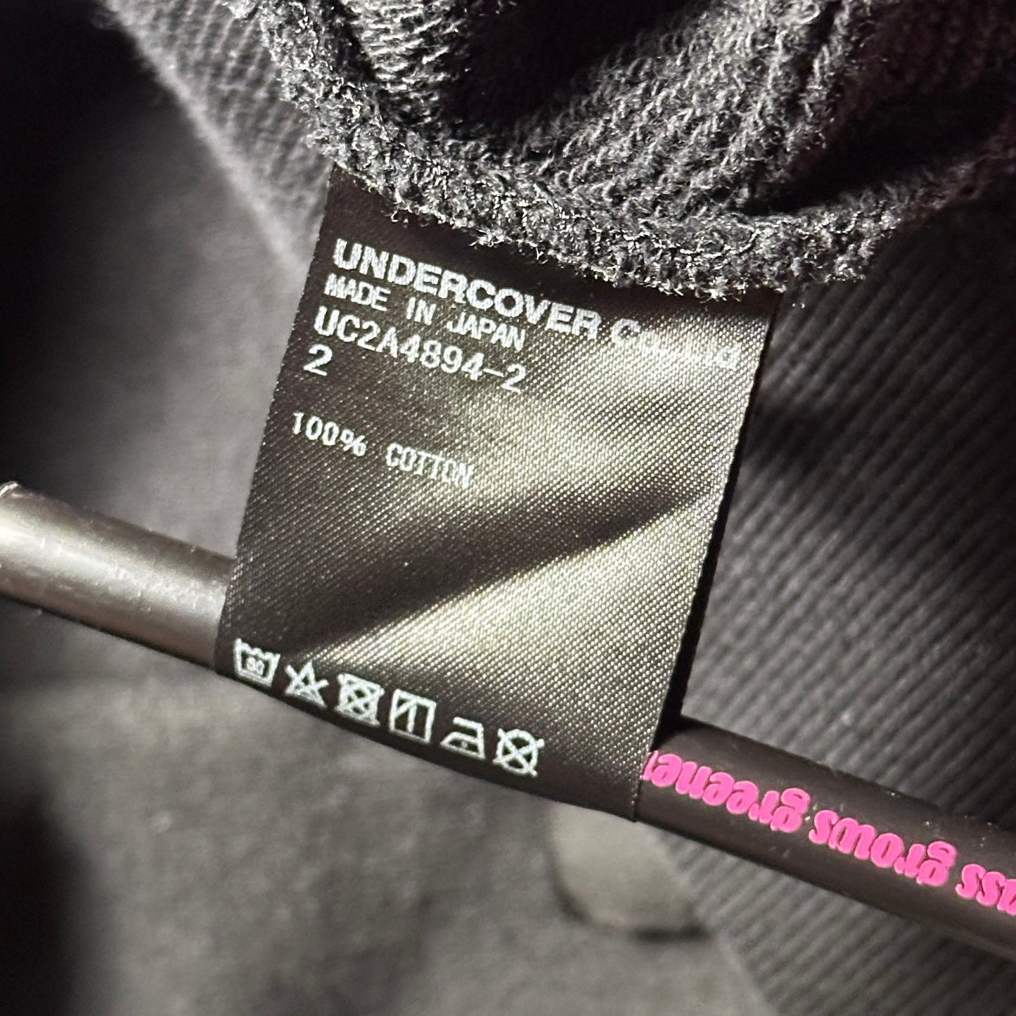 Undercover Black Sweet Danger Bear Cross Hoodie