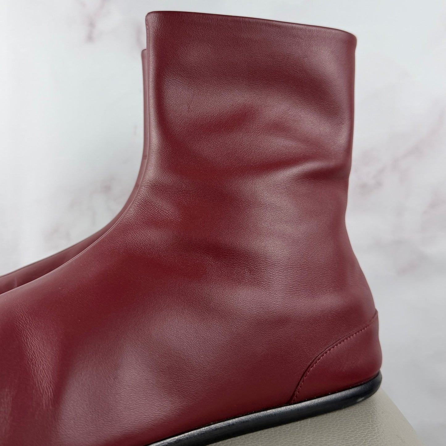 Maison Margiela Red Flat Tabi Ankle Boots