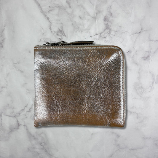 Comme des Garçons Metallic Leather Zipper Wallet