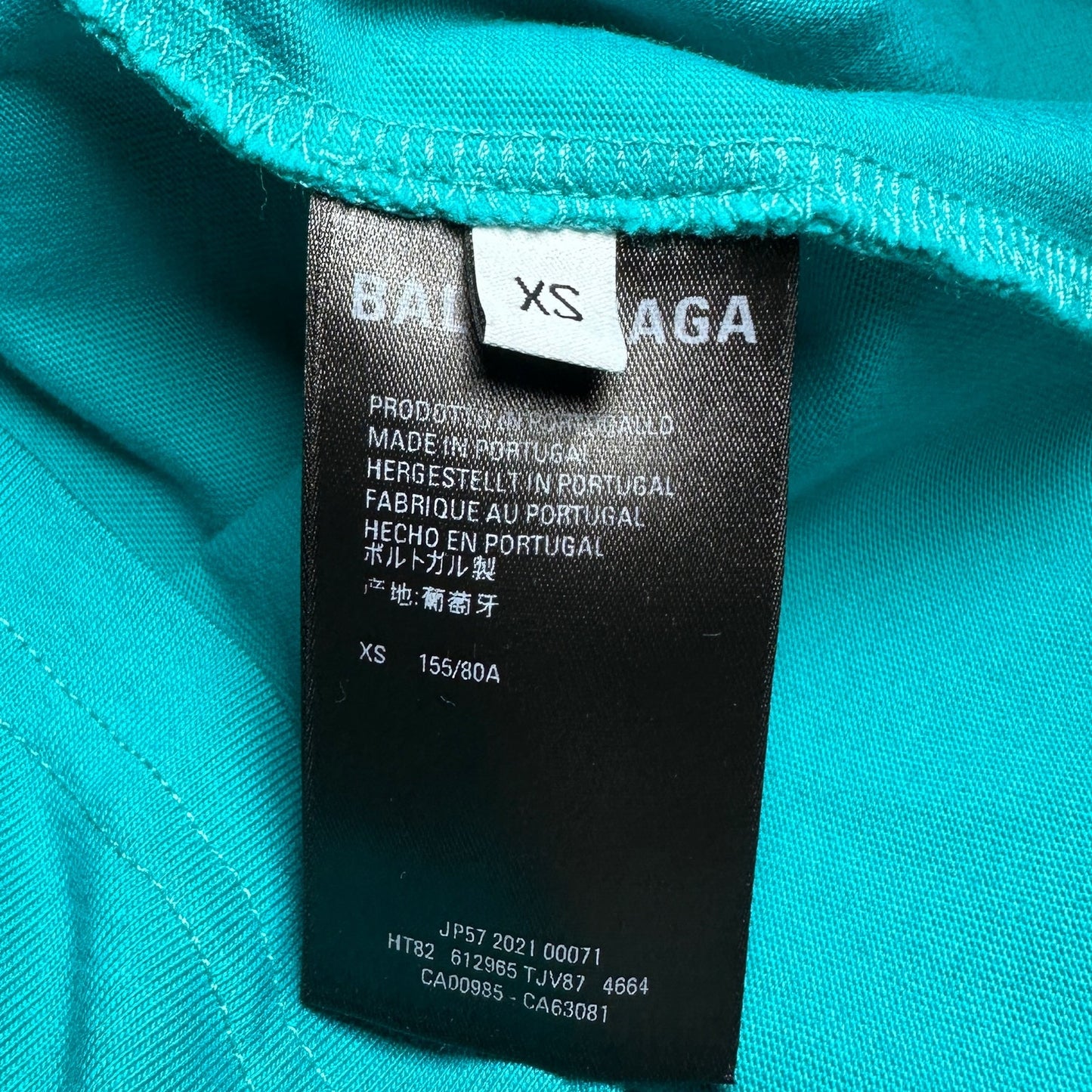 Balenciaga 1 of 1 YE24 Embroidered Blue Logo Tee