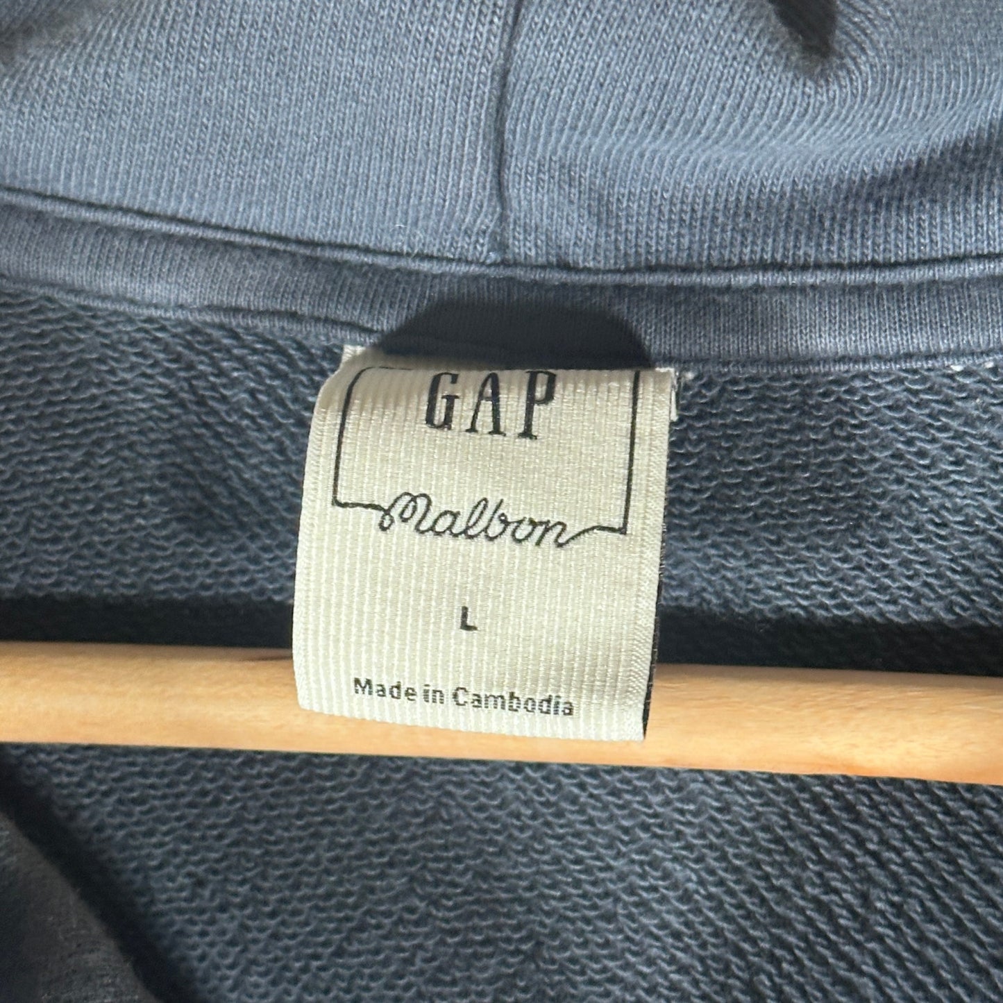 Malbon x Gap Heavyweight French Terry Blue Logo Hoodie