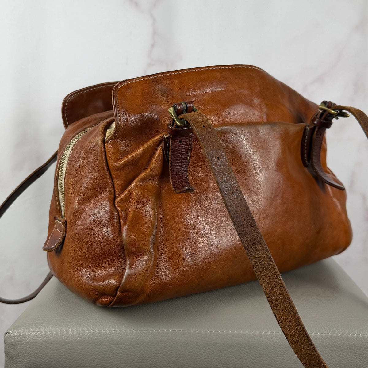 ANNAK Japan Handcrafted Leather Mini Boston Bag