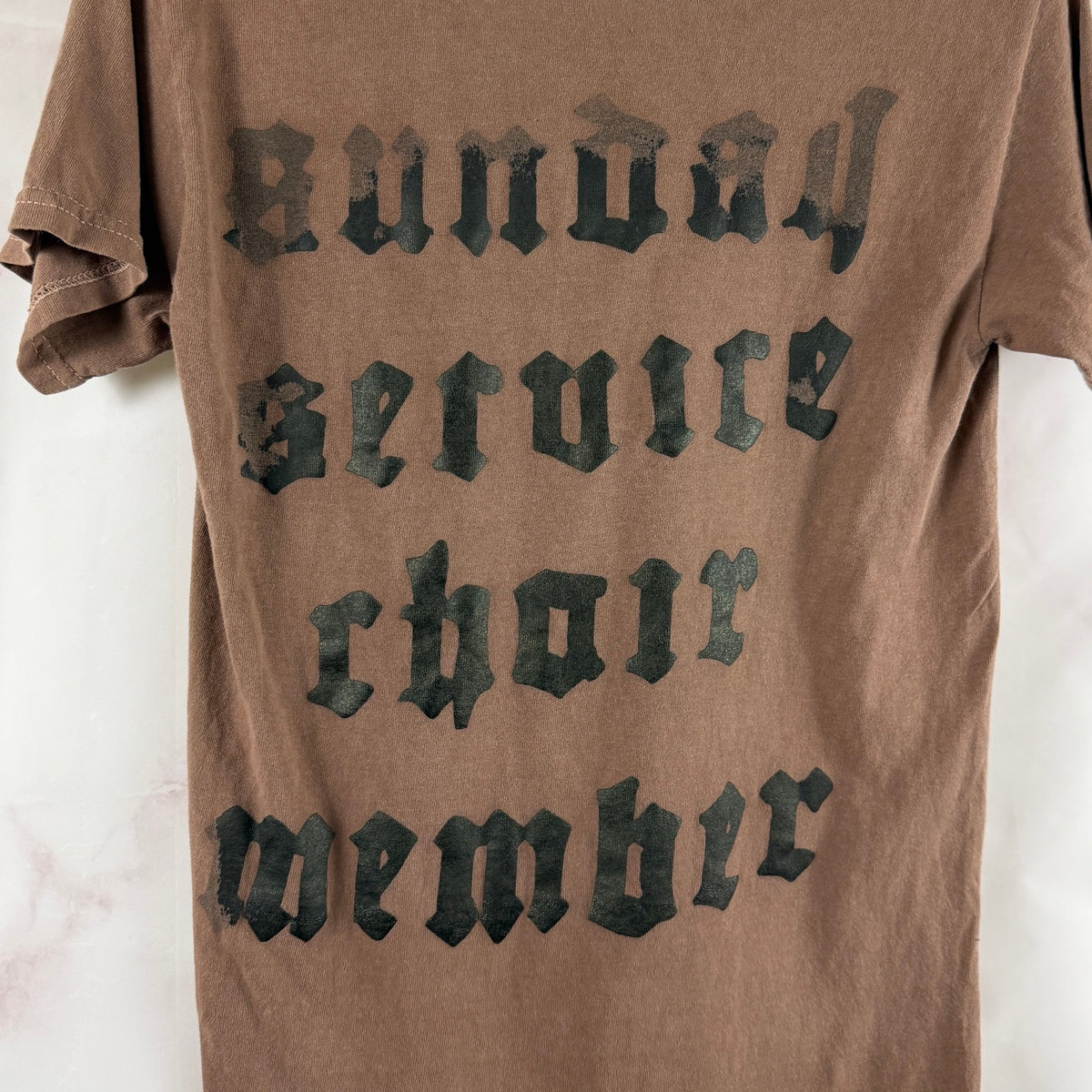 Kanye West Sunday Service Choir Overdyed Brown Tee