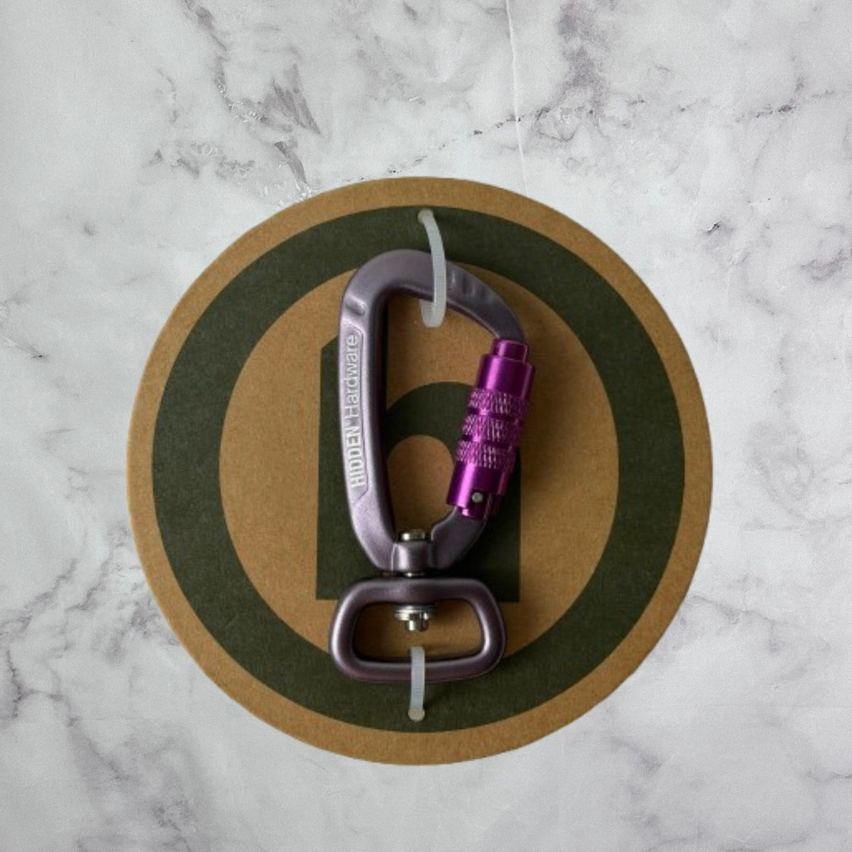 Hidden NY Purple Locking Carabiner