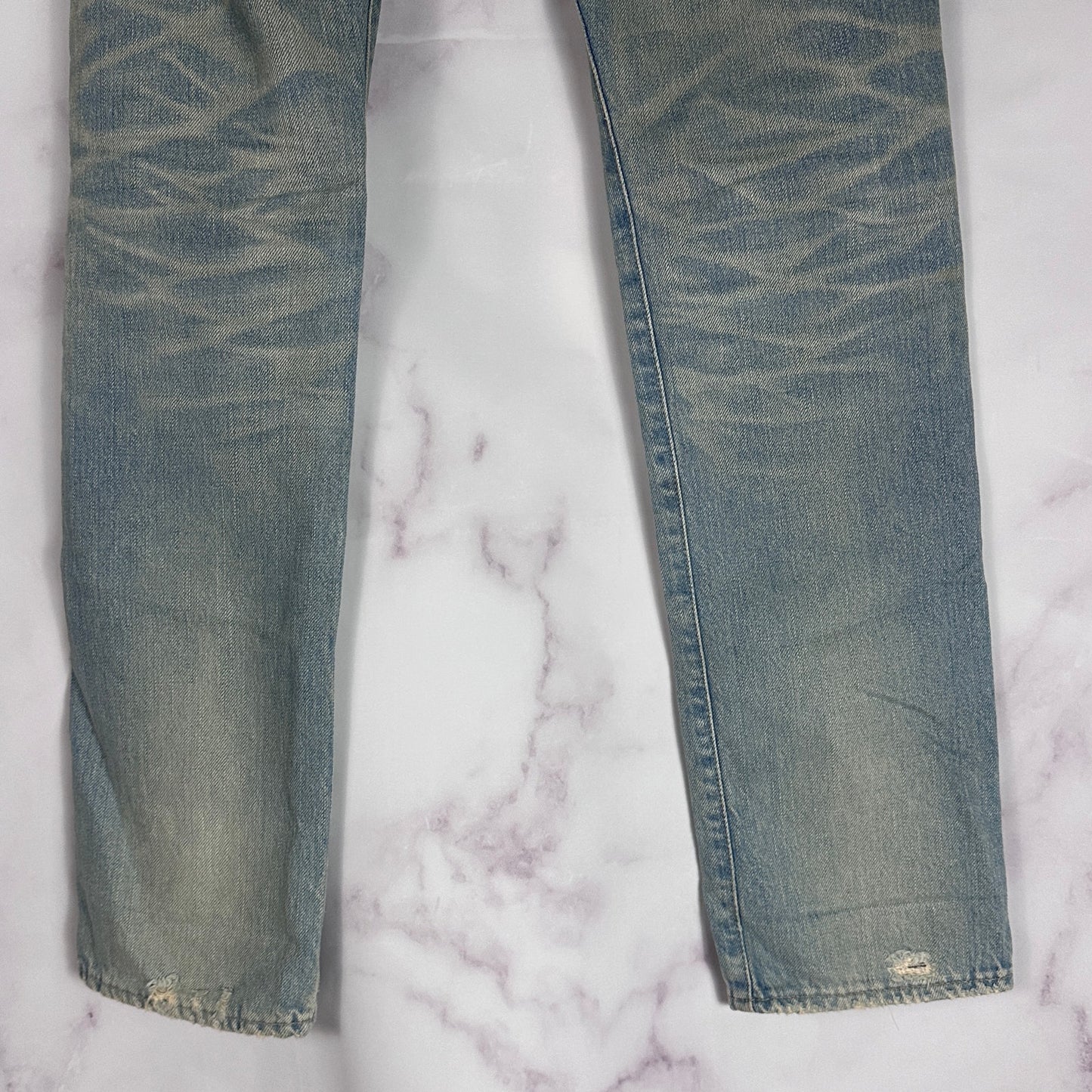 Hysteric Glamour Light Wash Selvedge Repaired Denim