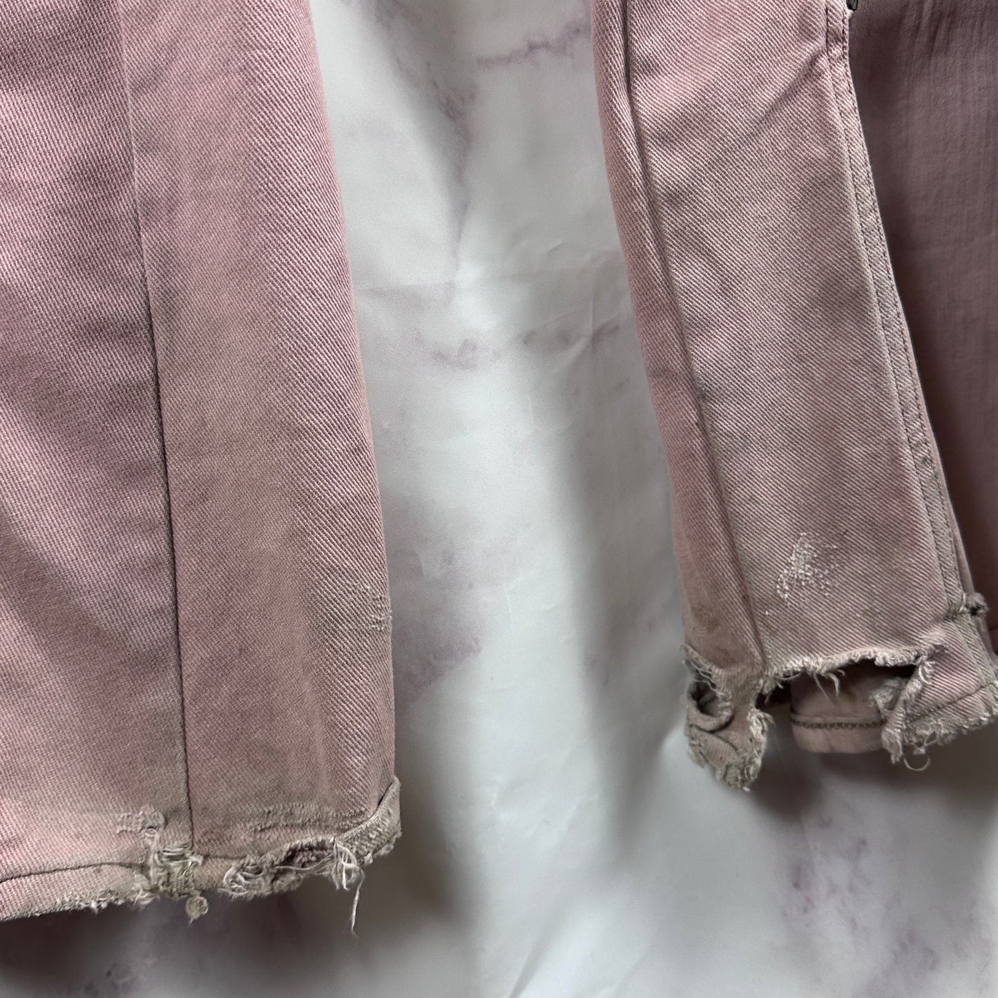Rick Owens DRKSHDW S/S23 Edfu Bolan Banana Cut Faded Pink Denim