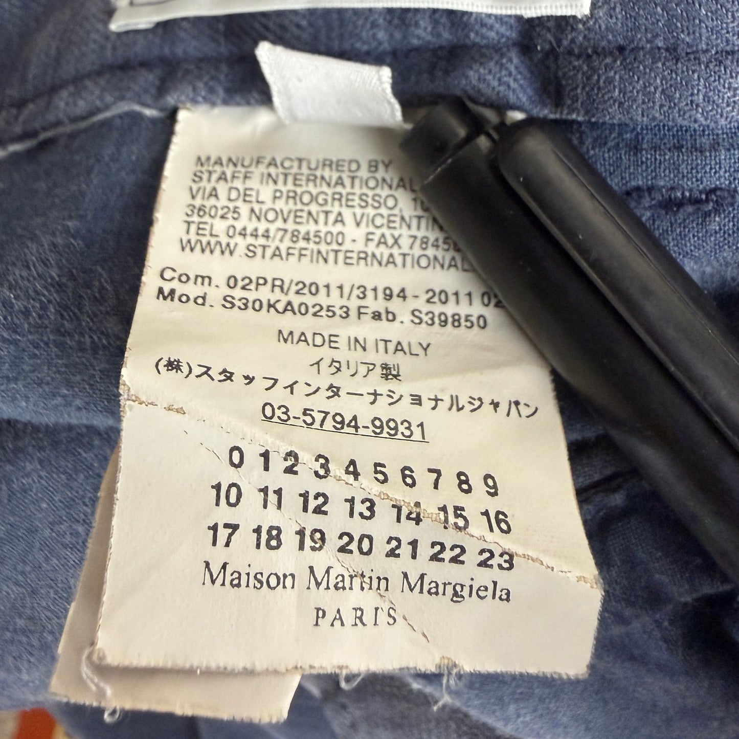 Maison Margiela French Blue Slim Cargo Pants