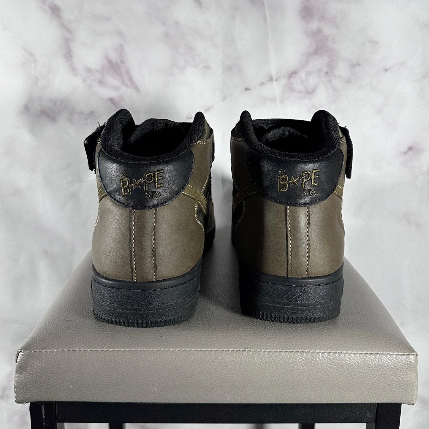 A Bathing Ape Bapesta High Olive Green