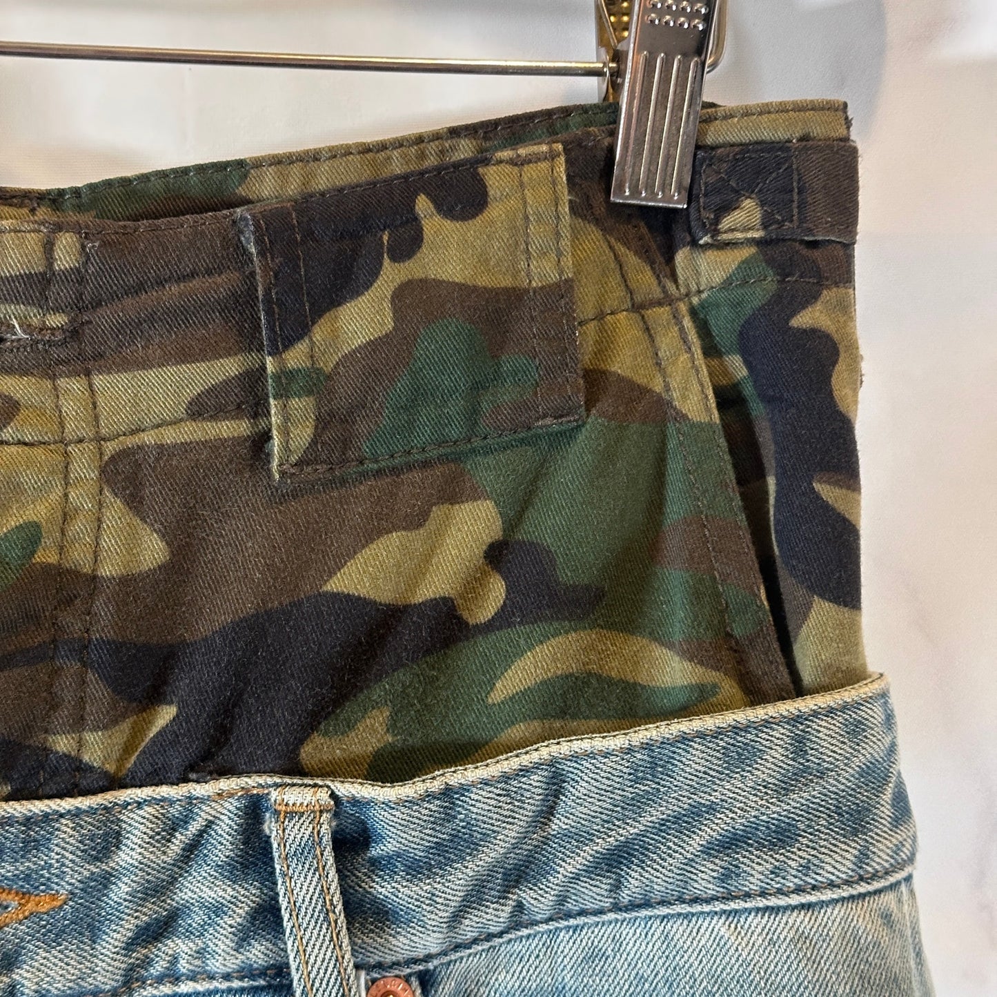 Balenciaga Jeans Camo Double Waisted Denim