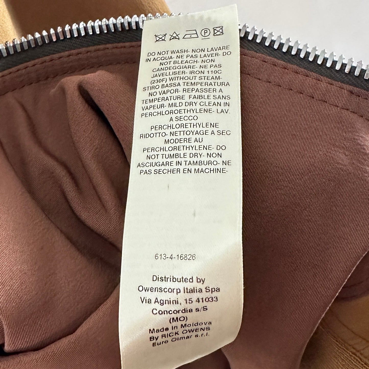 Rick Owens S/S21 Phlegethon Honey/Throat Flight Bomber Jacket