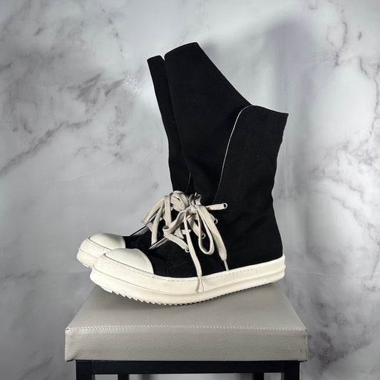 Rick Owens DRKSHDW Boot Sneak Ramone Black/Milk
