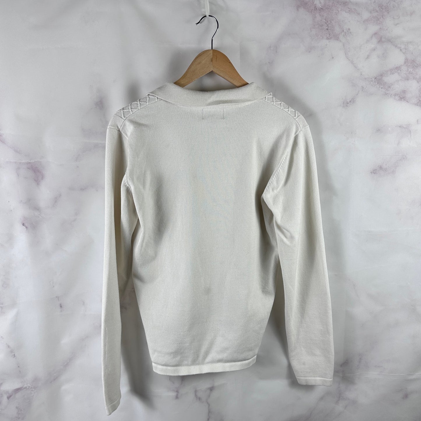 Golf Wang White Knit Quarter Zip