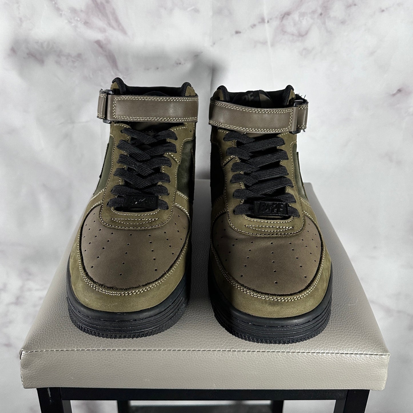 A Bathing Ape Bapesta High Olive Green