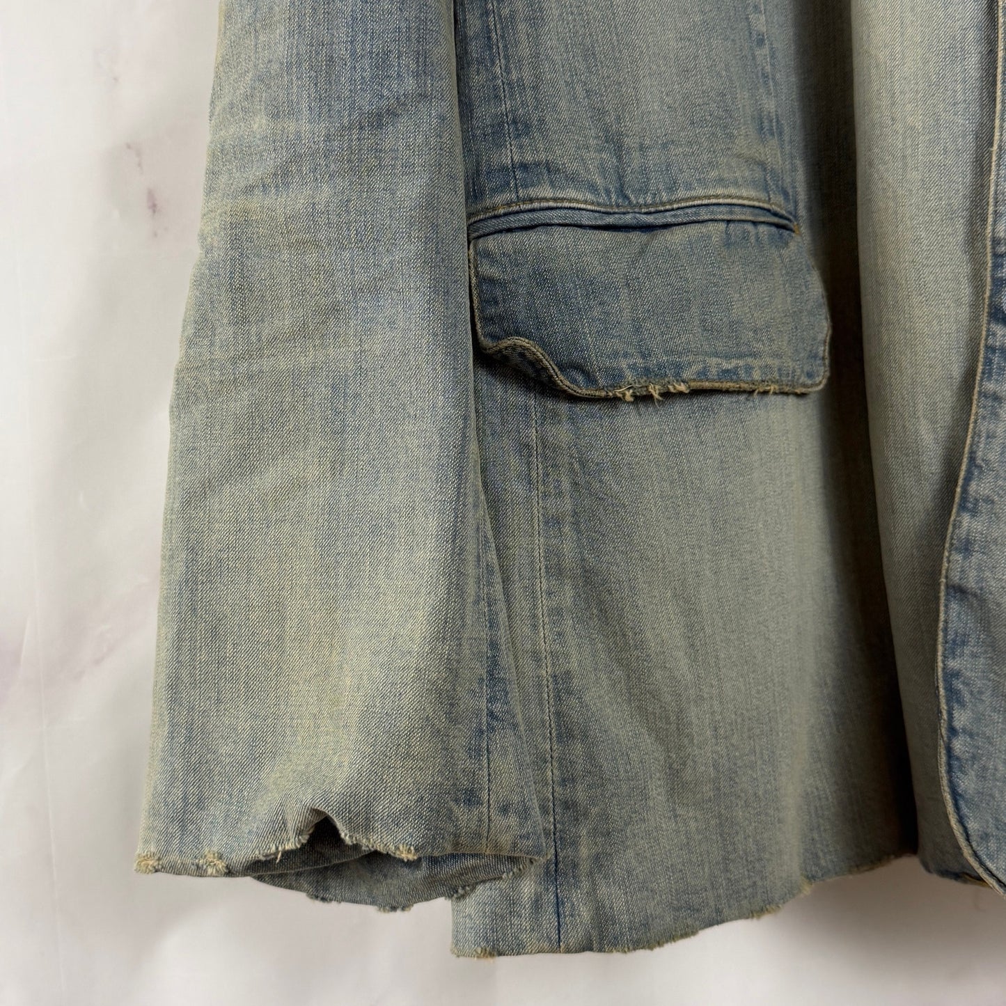 Balenciaga Washed Japanese Denim Blondie Blazer