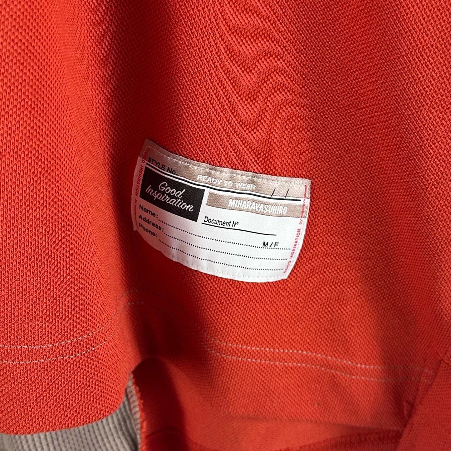 Miharayasuhiro x GU Good Inspiration Orange Split Polo