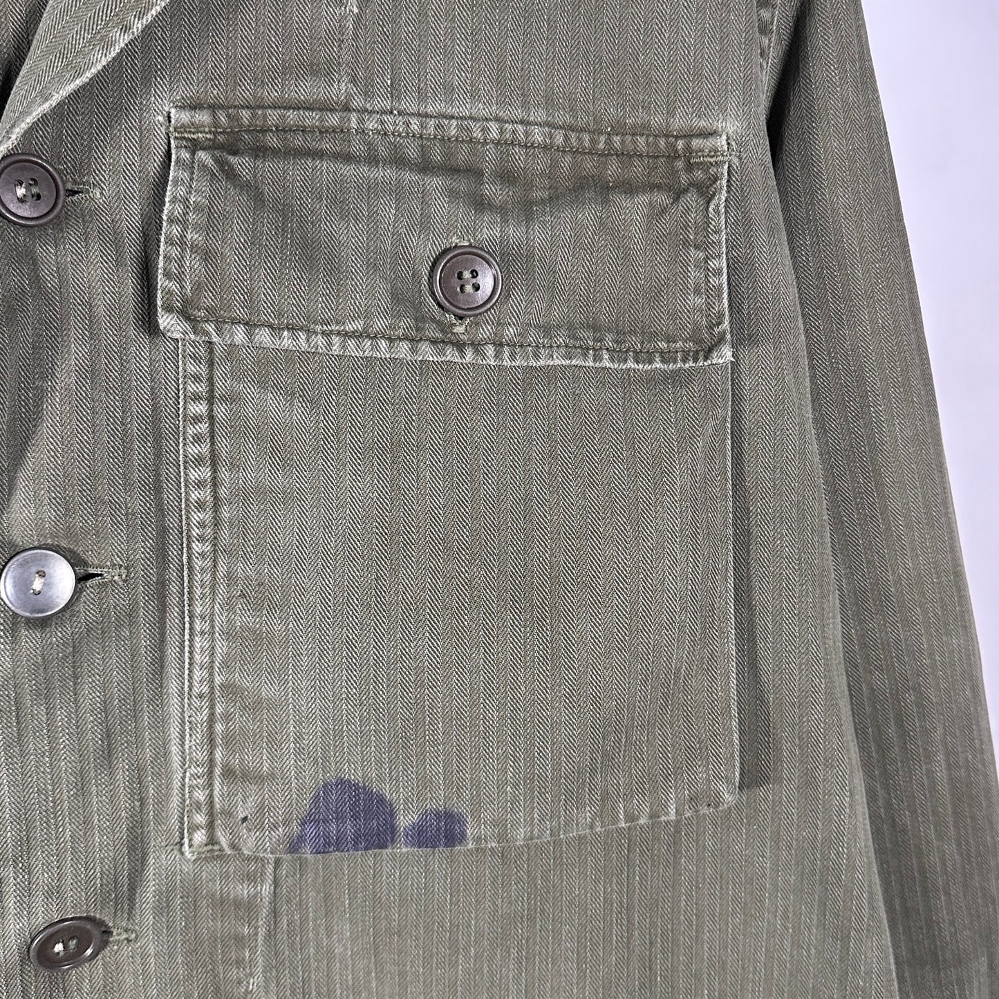 Vintage Dutch Military 1967 Green Combat Shirt