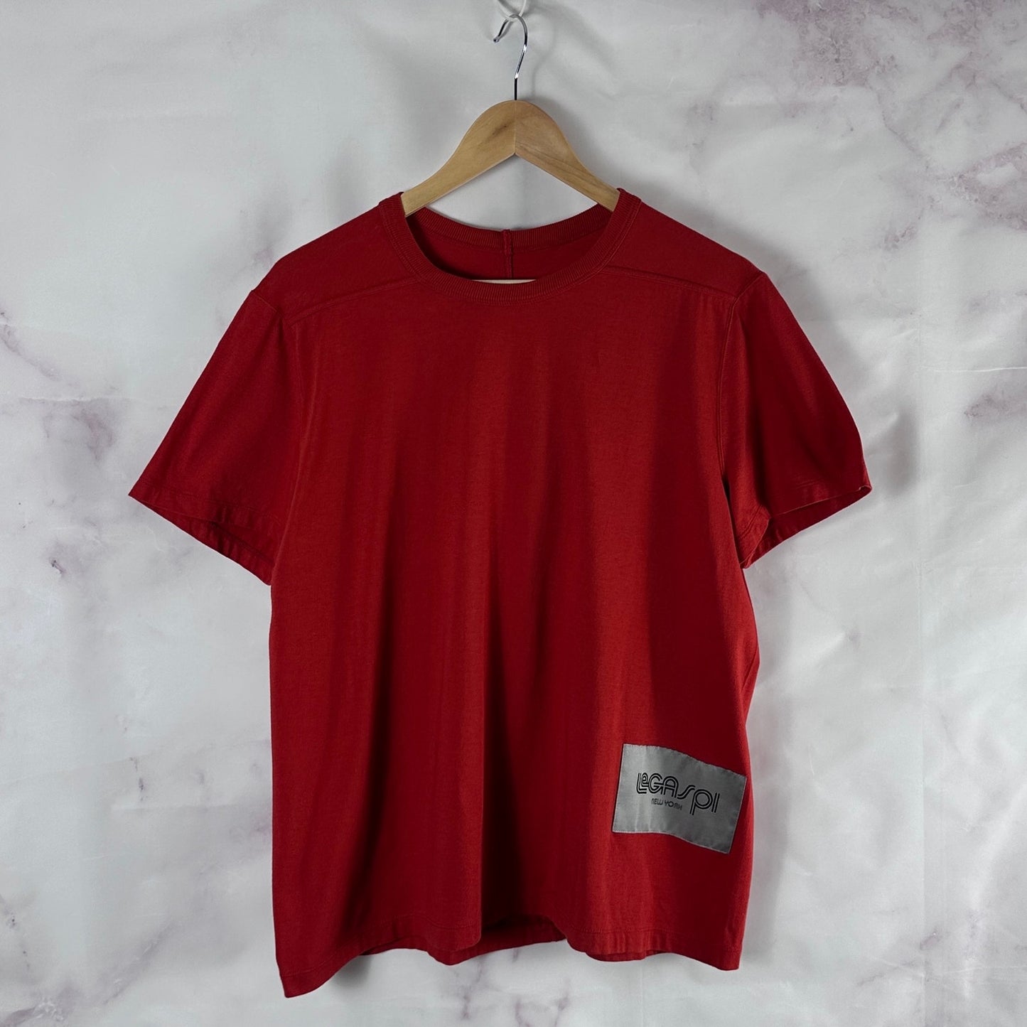 Rick Owens F/W19 Larry Mainline Cardinal Red Legaspi Tee