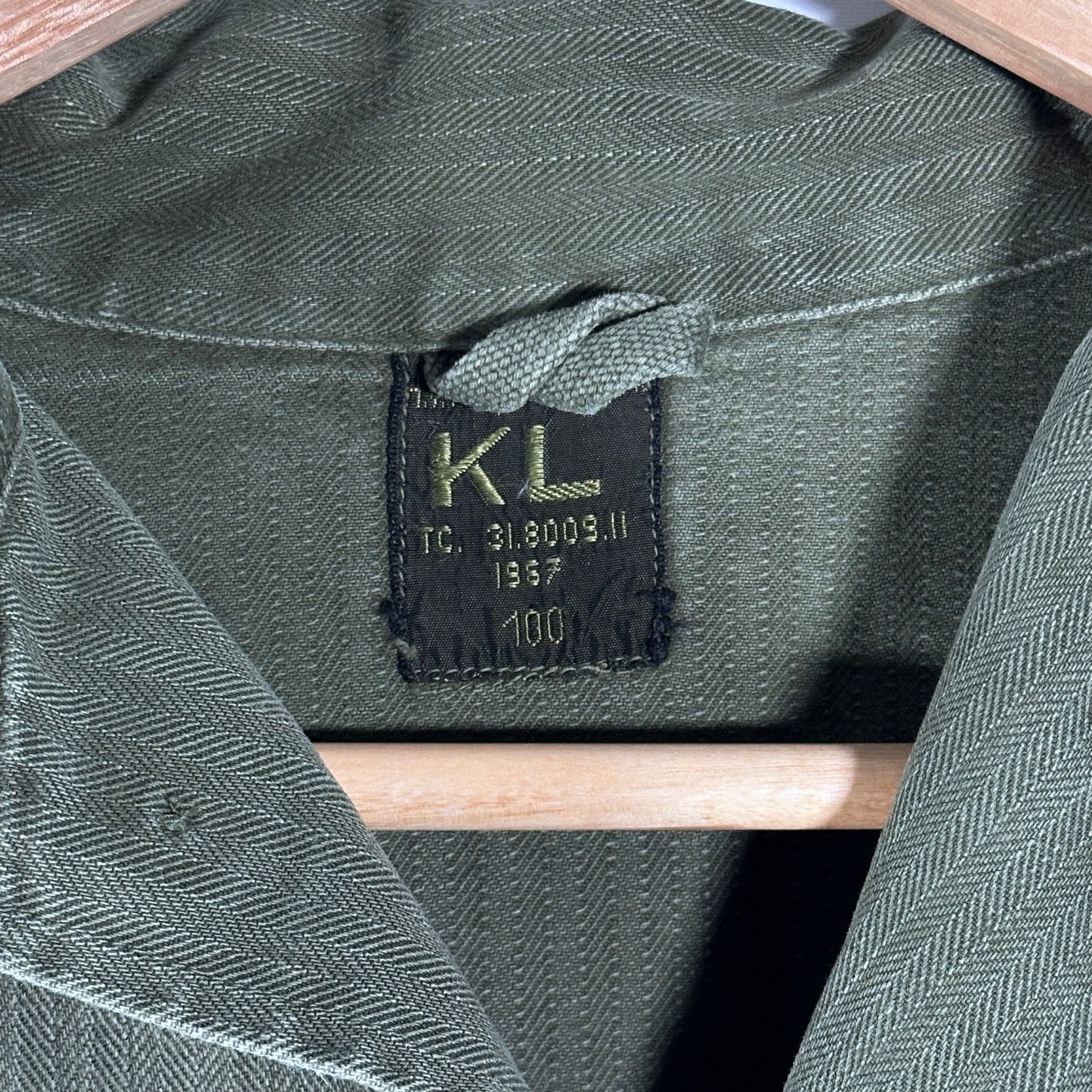 Vintage Dutch Military 1967 Green Combat Shirt