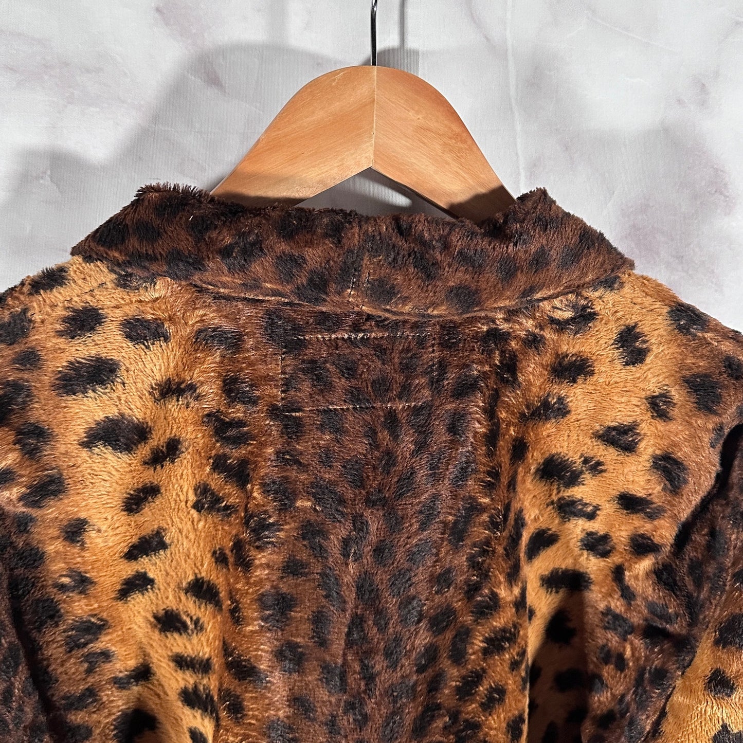 Neighborhood Leopard Print Faux Fur Shirt