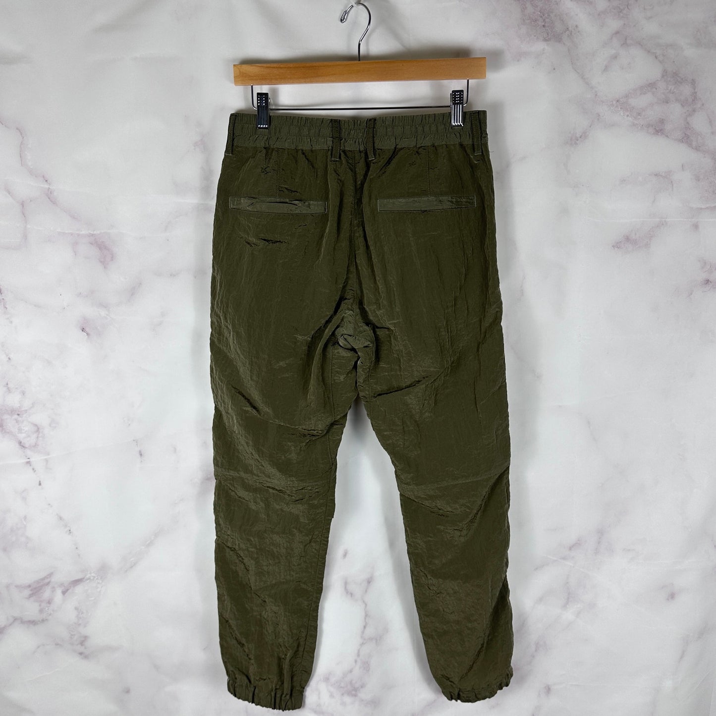 Nano Universe Noble Nylon Olive Green Jogger
