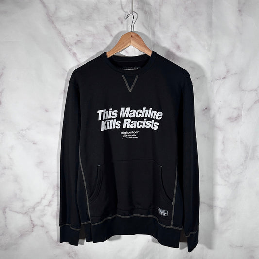 Neighborhood Black ‘This Machine Kills Racists’ Crewneck