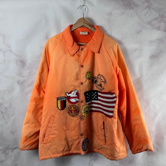 Vintage A$AP Bari Orange 70s Patch Coach Jacket
