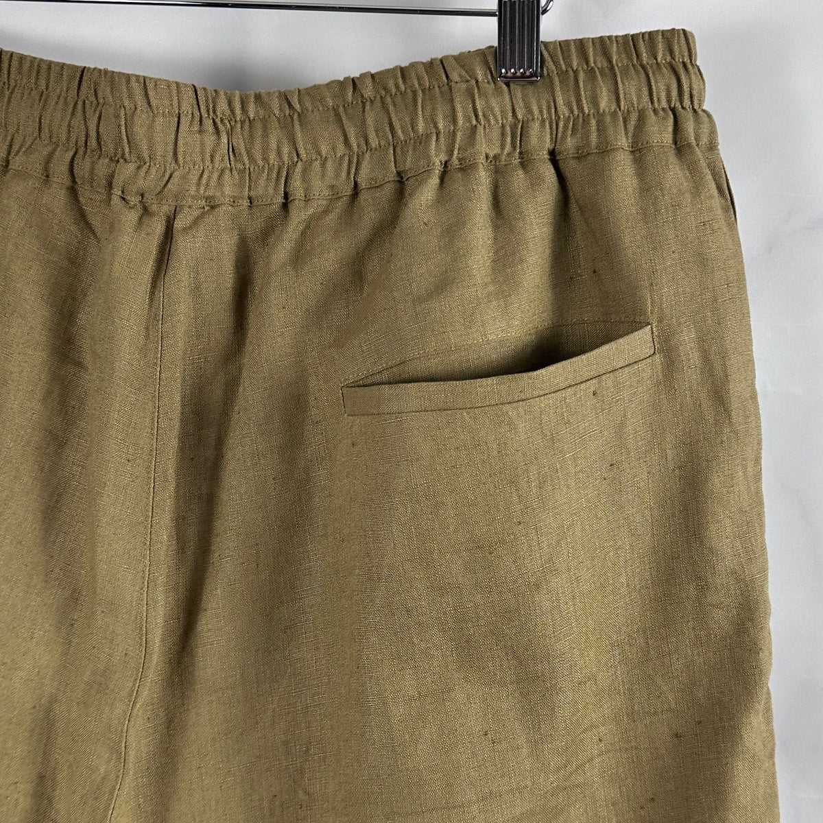 Hidden NY Sample Linen Blend Drab Shorts