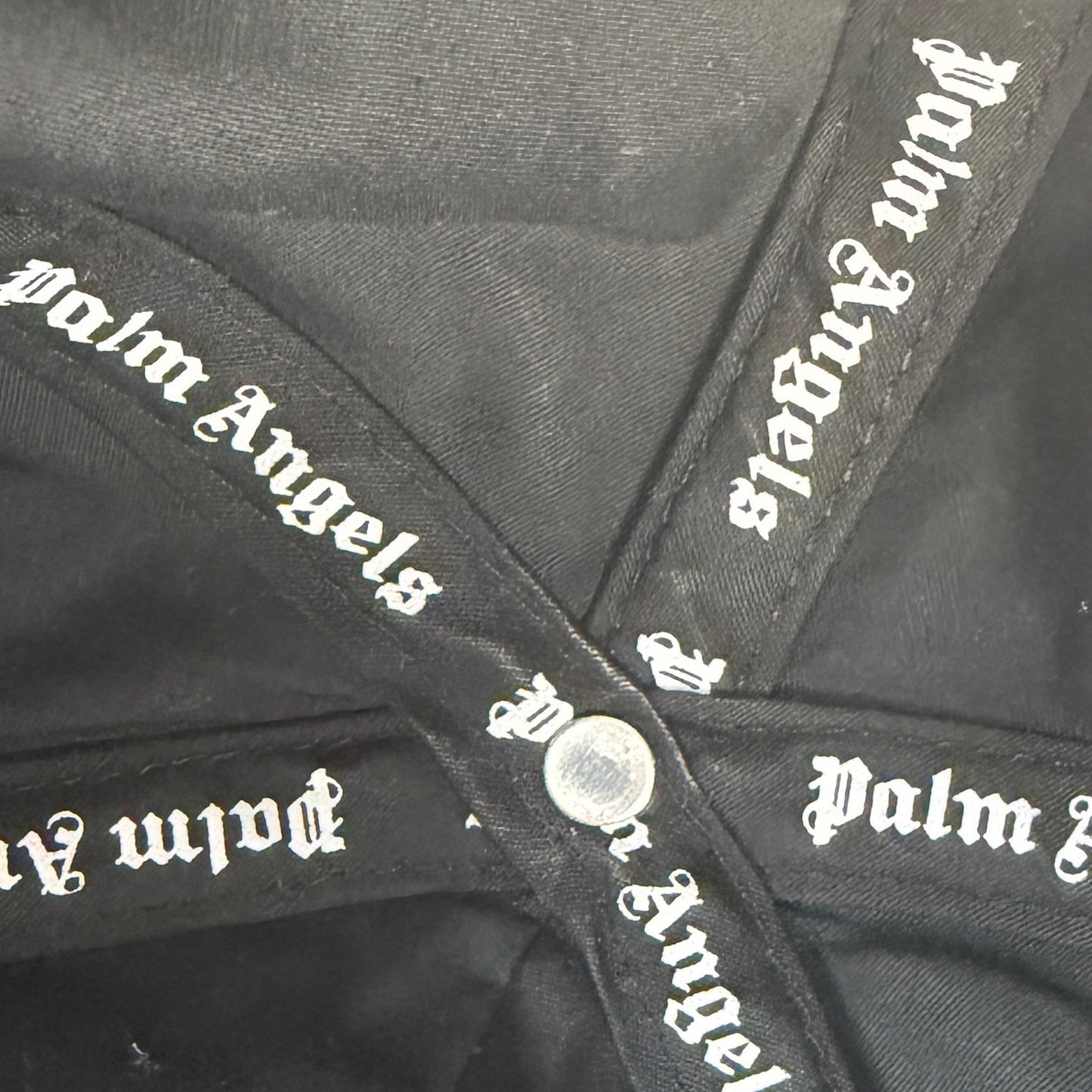 Palm Angels Black Embroidered Logo Baseball Cap