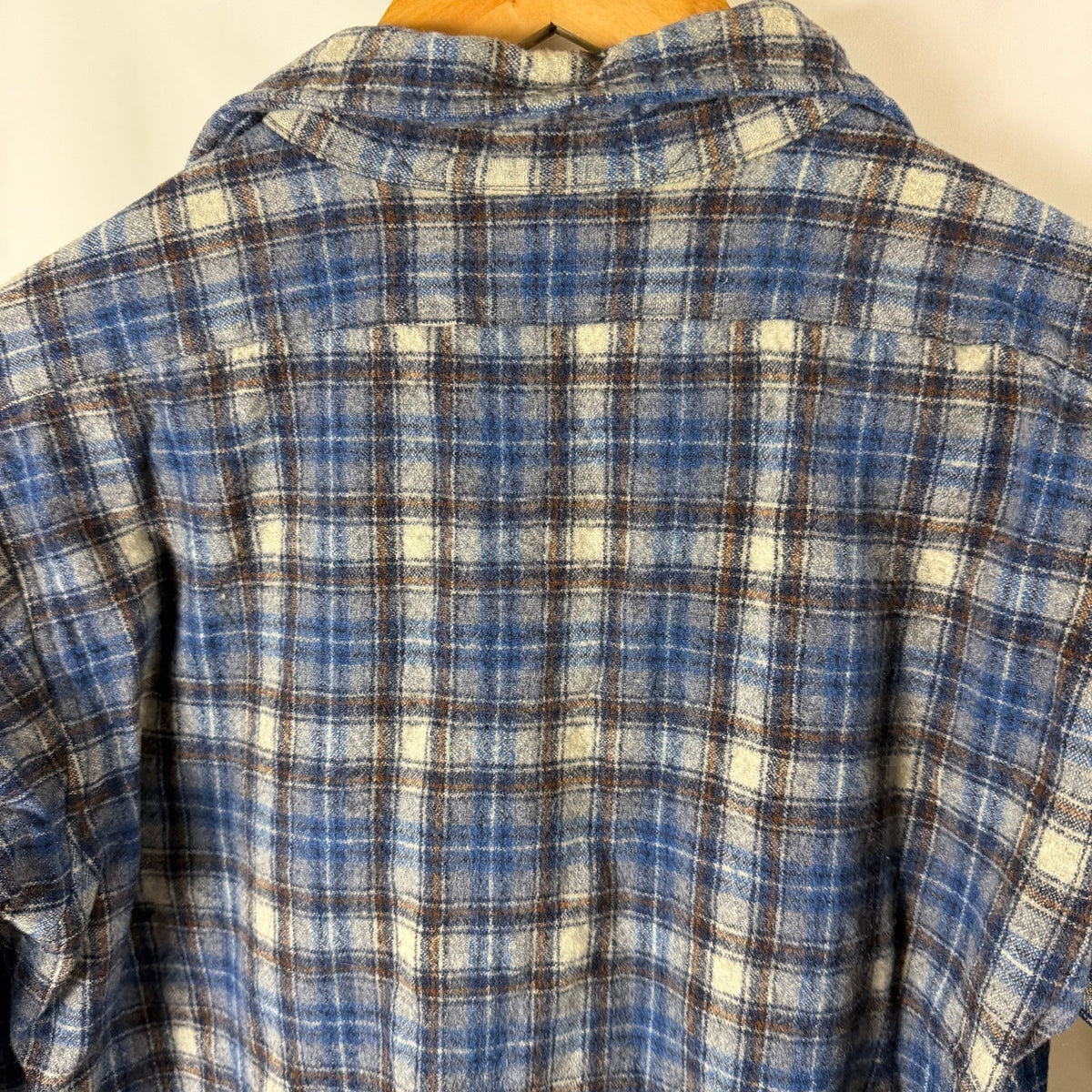 Vintage Pendleton Blue Plaid Wool Shirt