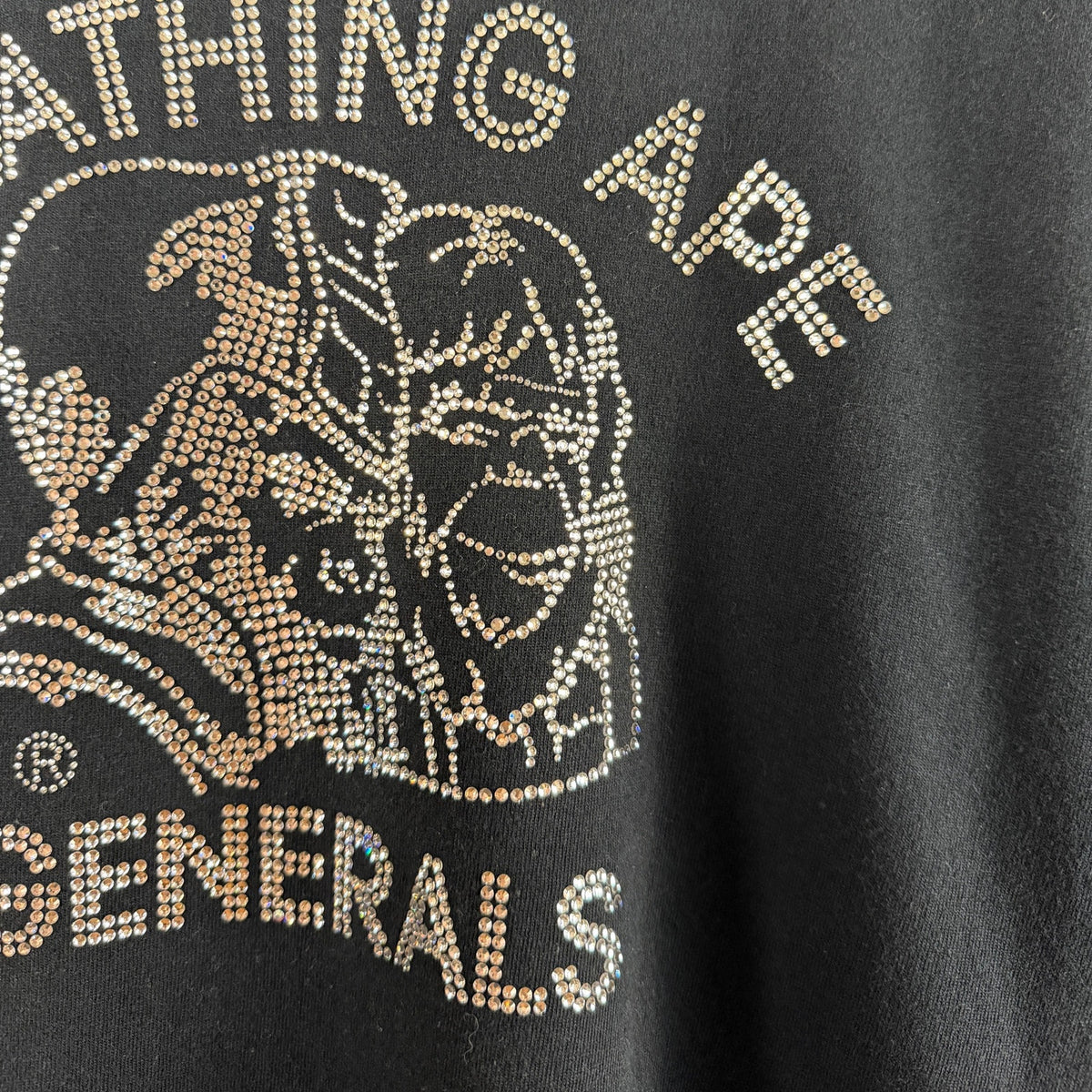 Bape x Swarovski Generals Black Graphic Tee