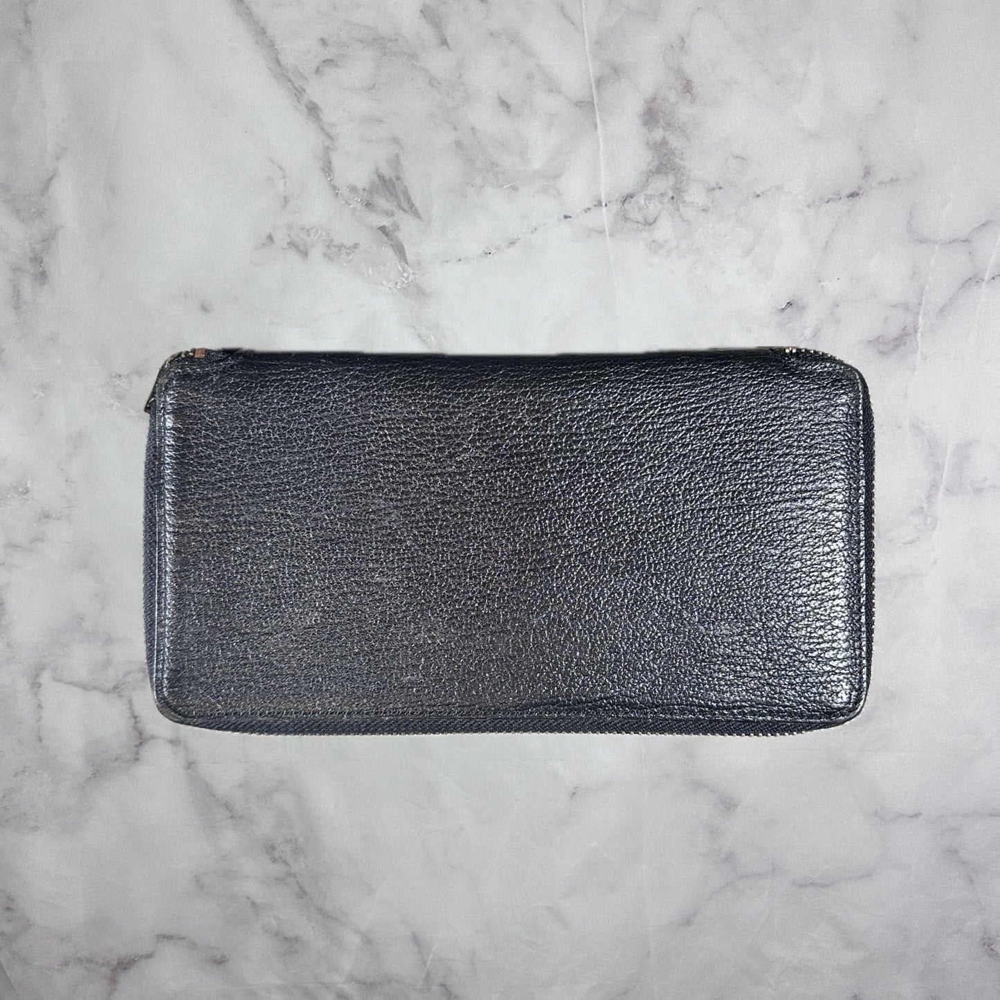 Comme des Garçons tricot Black Leather Zipper Wallet