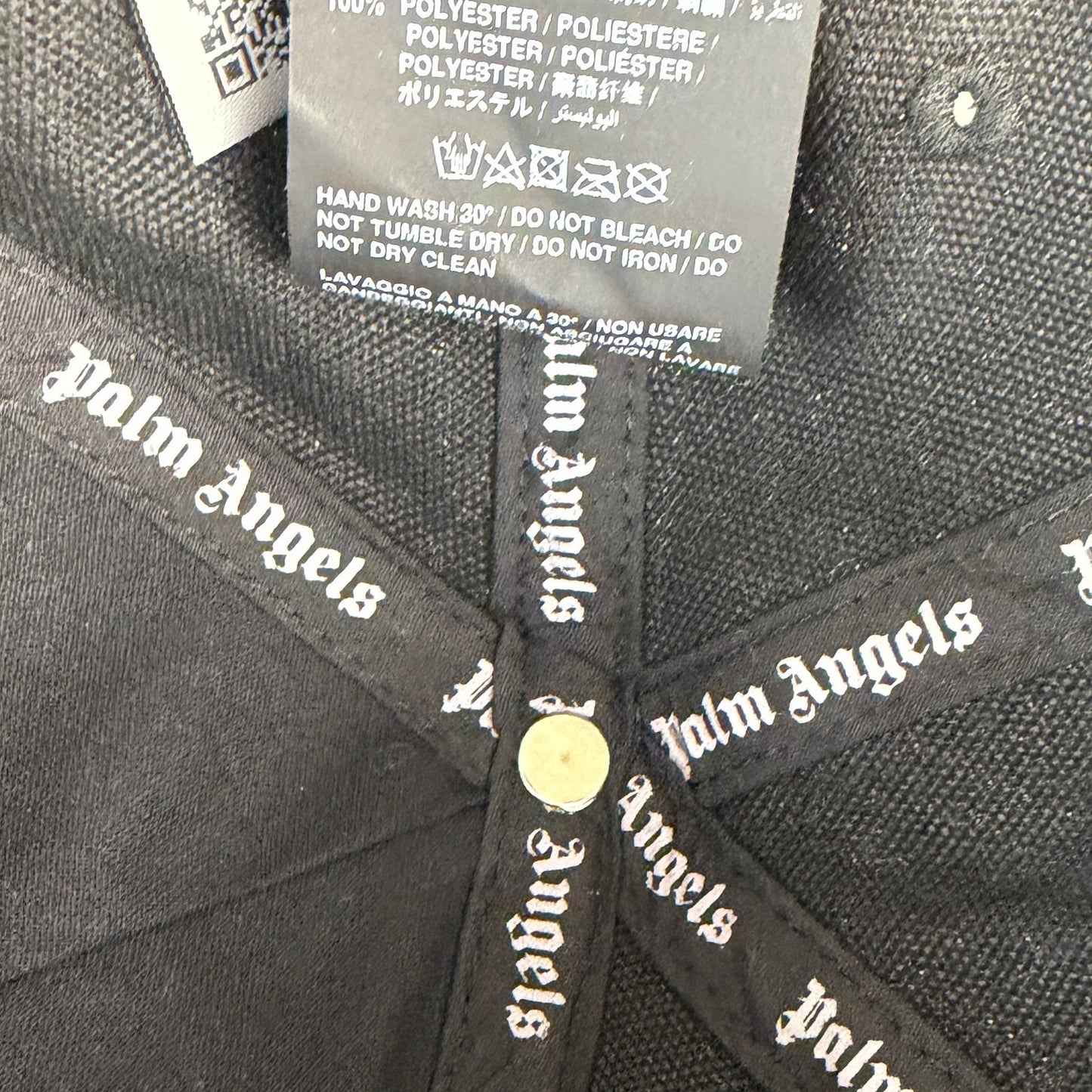 Palm Angels Black Embroidered Classic Logo Cap