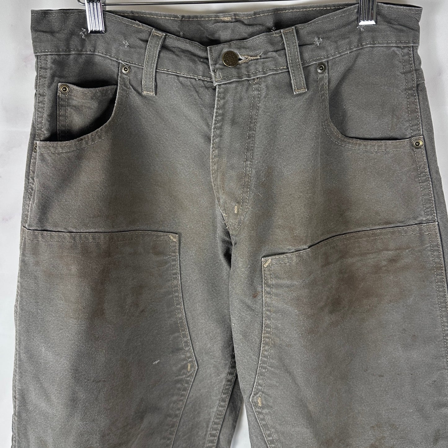 Prison Blue Grey Double Knee Work Pants