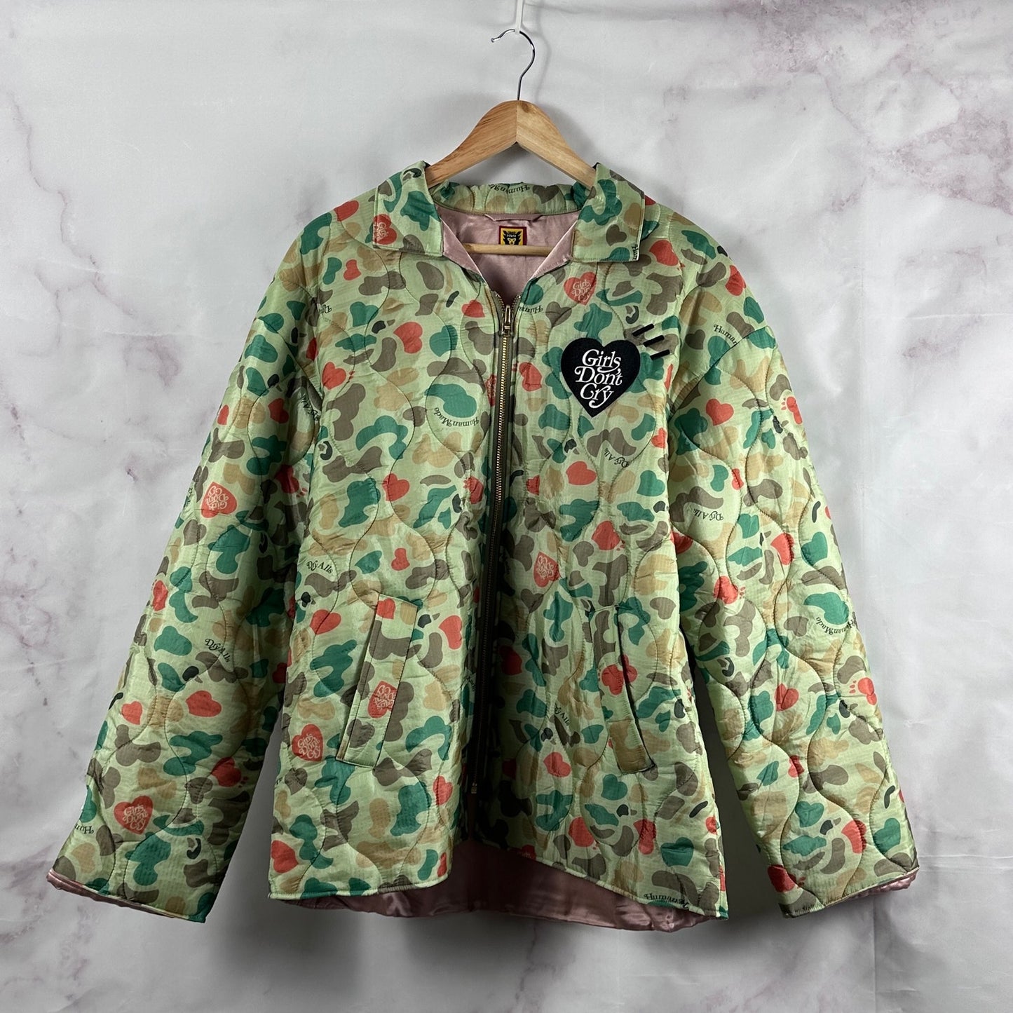 Human Made x Girls Don’t Cry Green Heart Camo Jacket